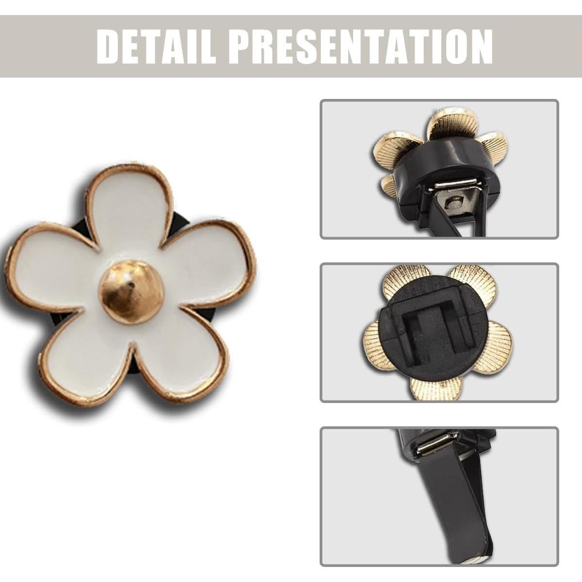 Clips de Ventilación de Aire para Auto Couslcd 8 Piezas Blanco