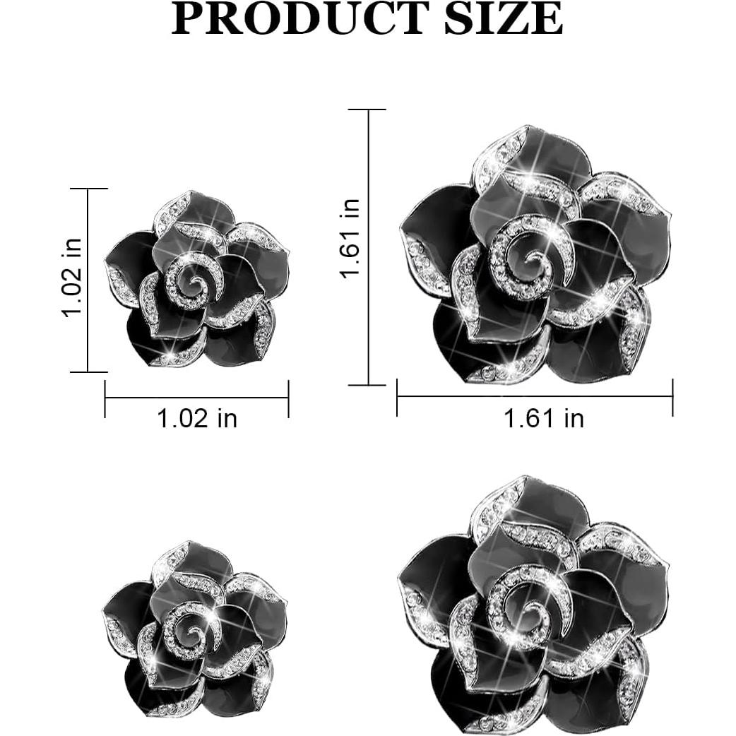 Clips de Ventilación para Auto Osilly, 4 Piezas Flor Brillante