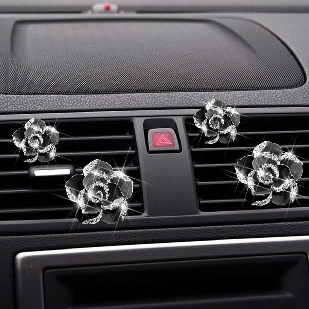 Clips de Ventilación para Auto Osilly, 4 Piezas Flor Brillante