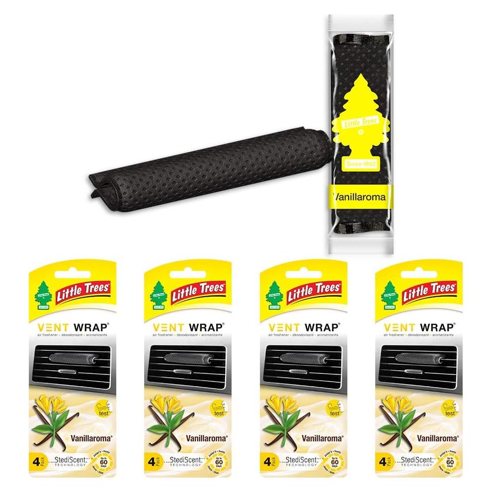 Ambientador de Auto Little Trees Vent Wrap Vainilla 4 Unidades