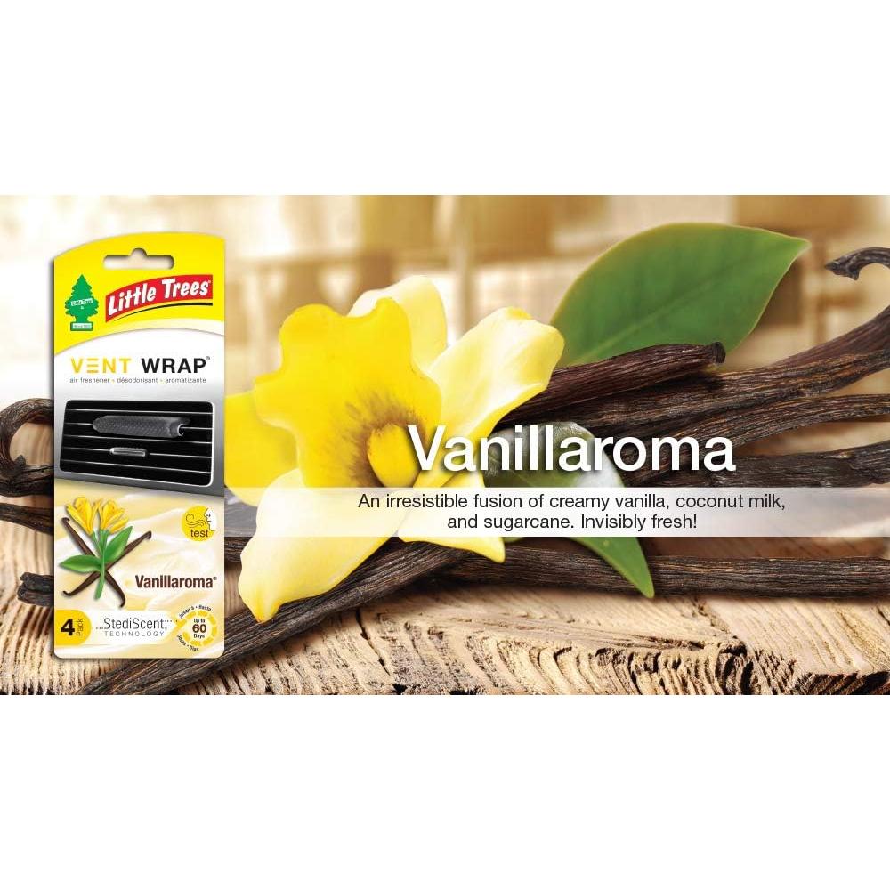 Ambientador de Auto Little Trees Vent Wrap Vainilla 4 Unidades