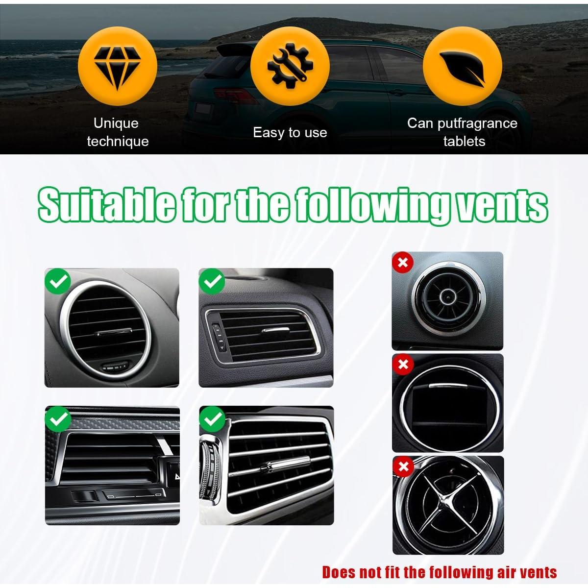 Clip de Ventilación de Coche Brillante Sylvil - 2 Piezas