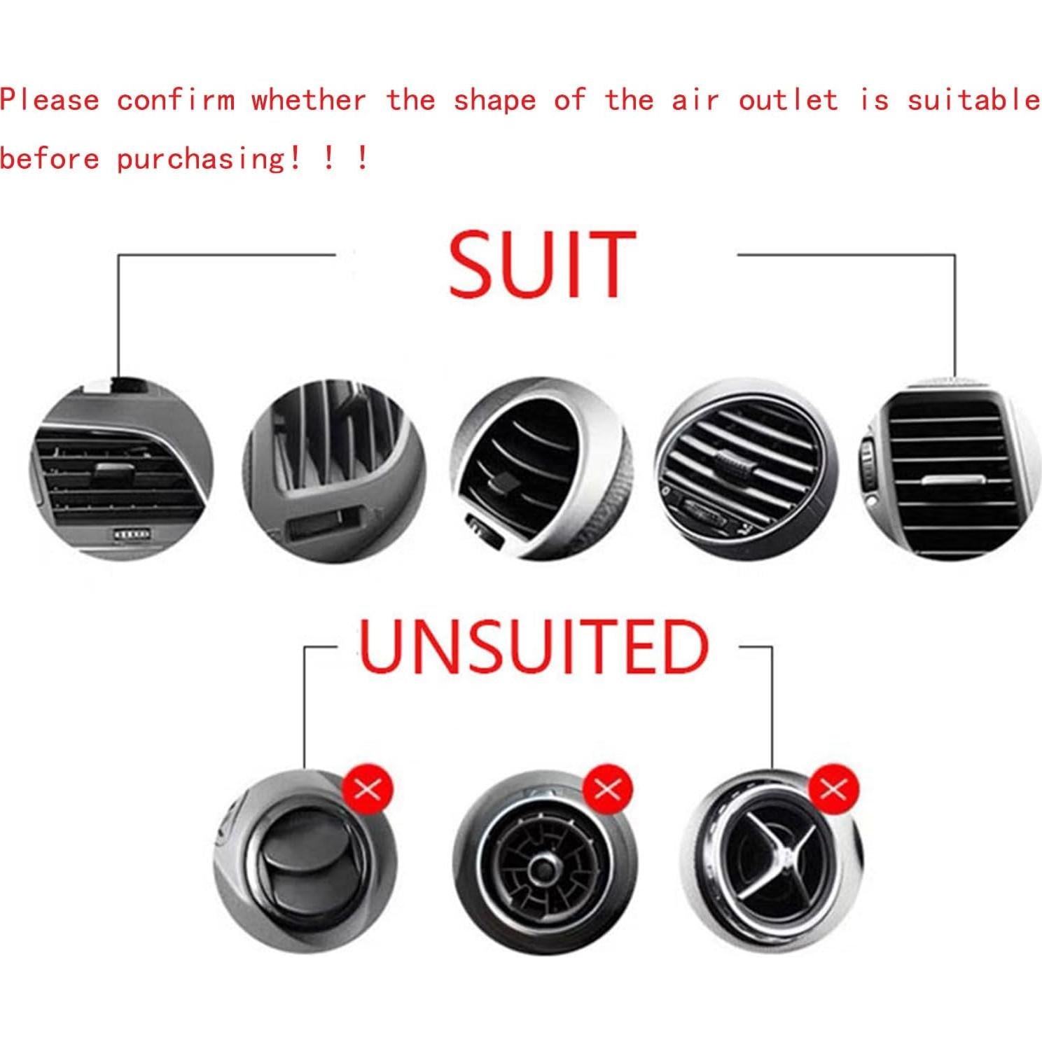 2 Clips de Ventilación de Aire para Coche CLUOCKY Abeja Brillante