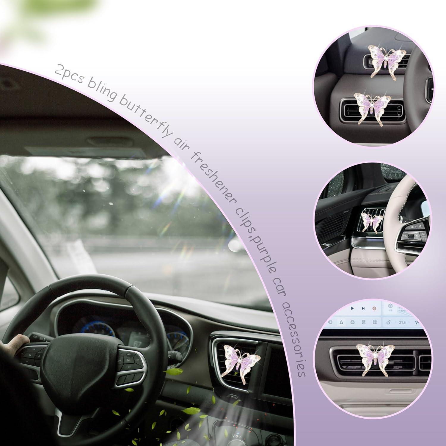 Clips de Ambientador de Auto Mariposa Morada ORIESSE - 2 Piezas