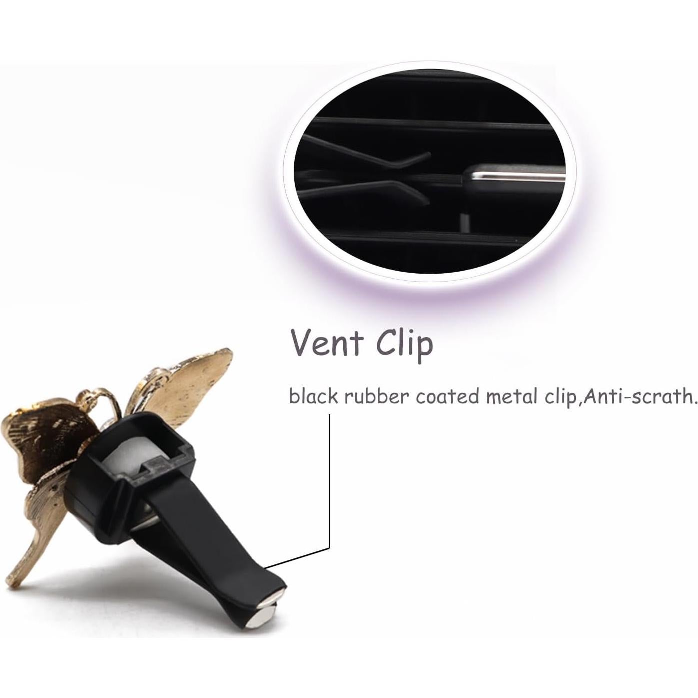 Clips de Ambientador de Auto Mariposa Morada ORIESSE - 2 Piezas