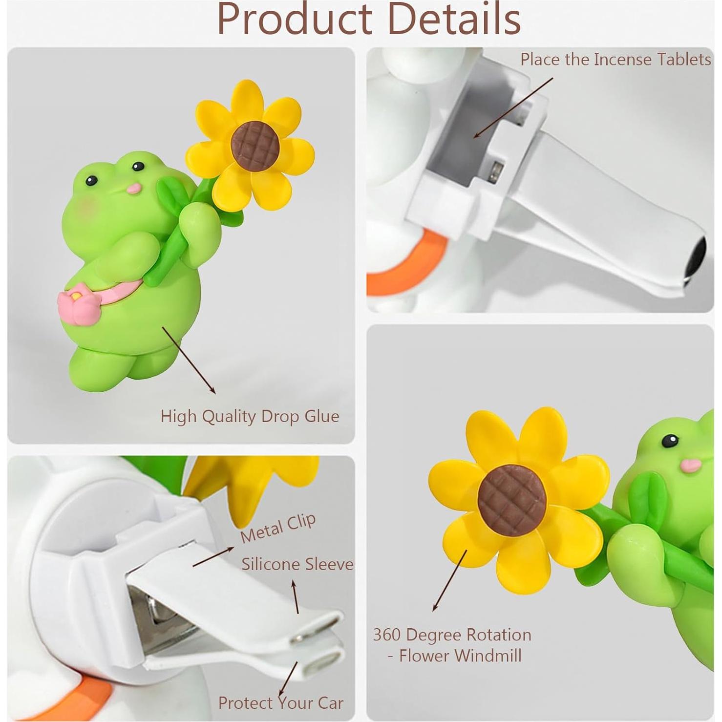 Ambientador de coche Corunkeer rana con fragancia duradera