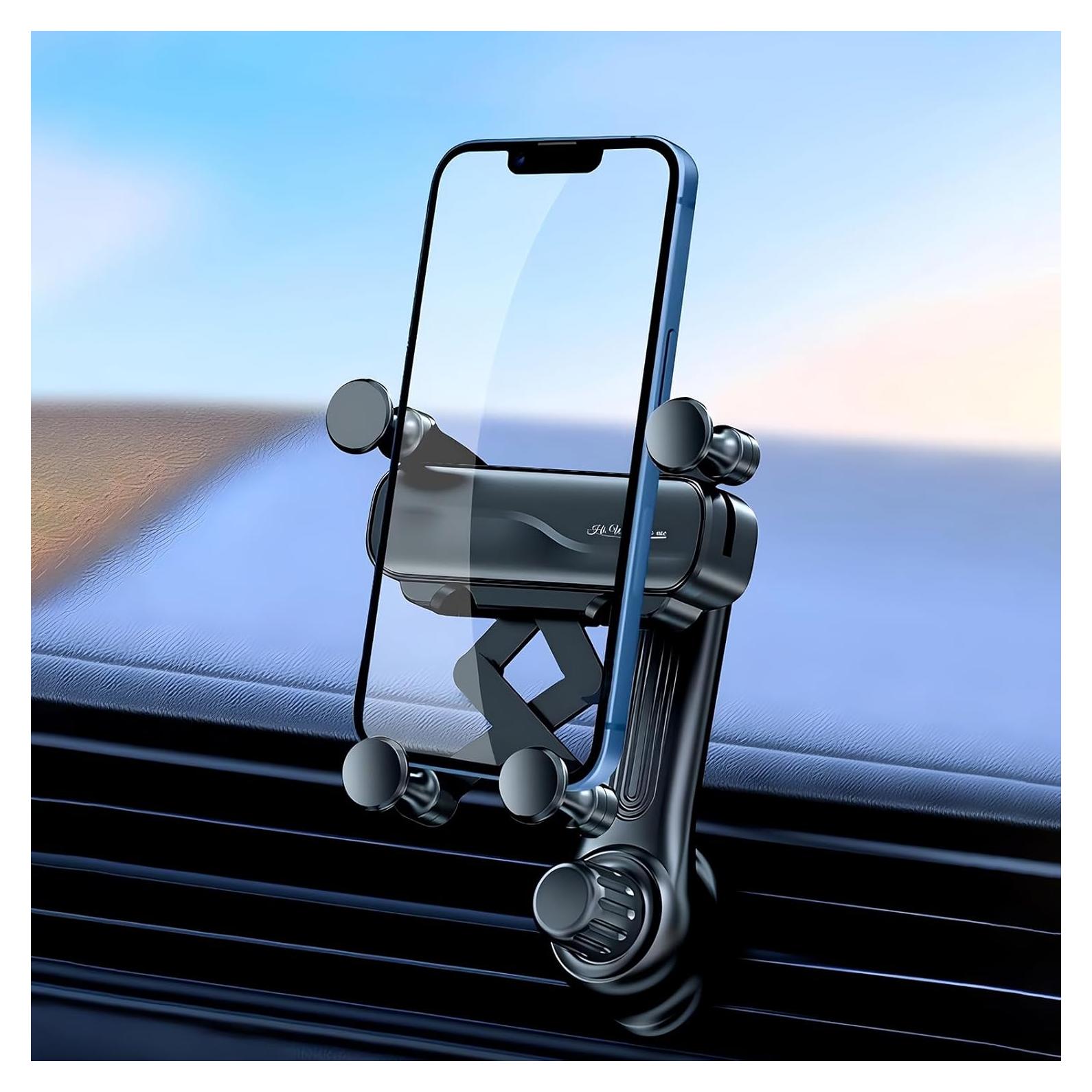 Soporte para Teléfono en Ventilador de Coche QruiLanTu Negro