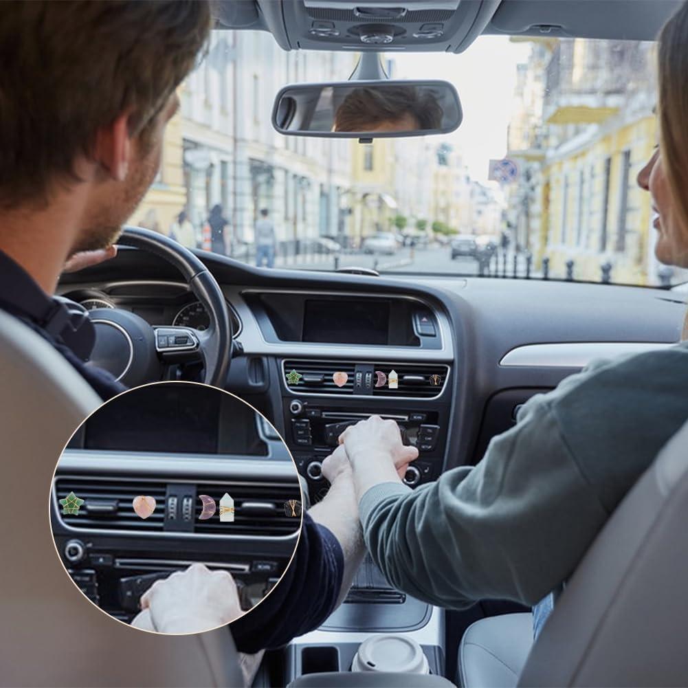 OLYCRAFT Clips de Ventilación para Auto - 5 Estilos de Piedra Natural