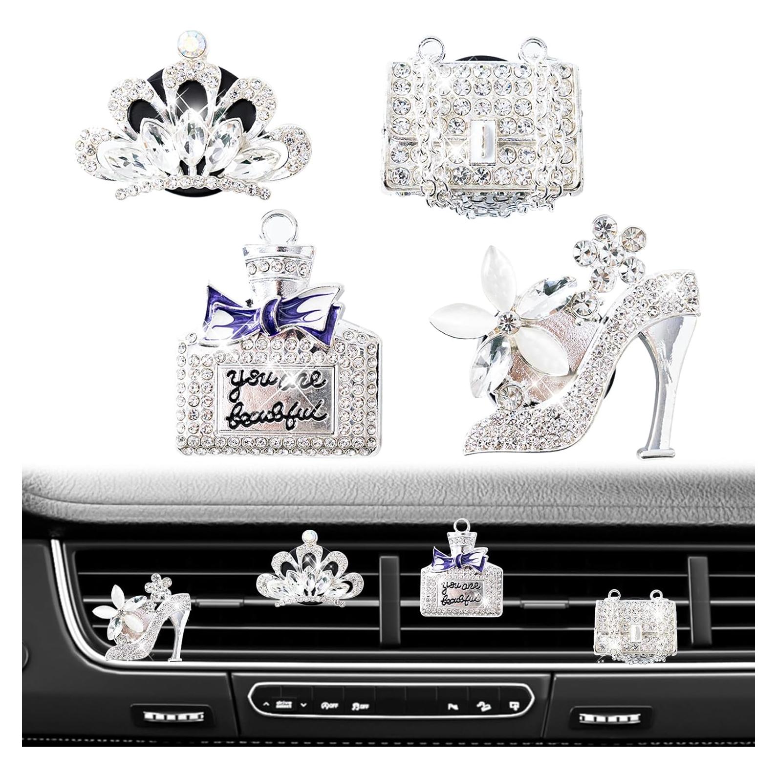 4 Clips de Ventilación Rislobx para Automóvil con Fragancia - Plata