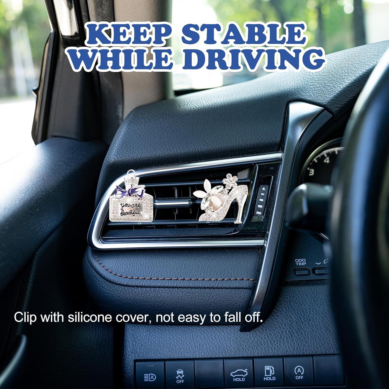 4 Clips de Ventilación Rislobx para Automóvil con Fragancia - Plata