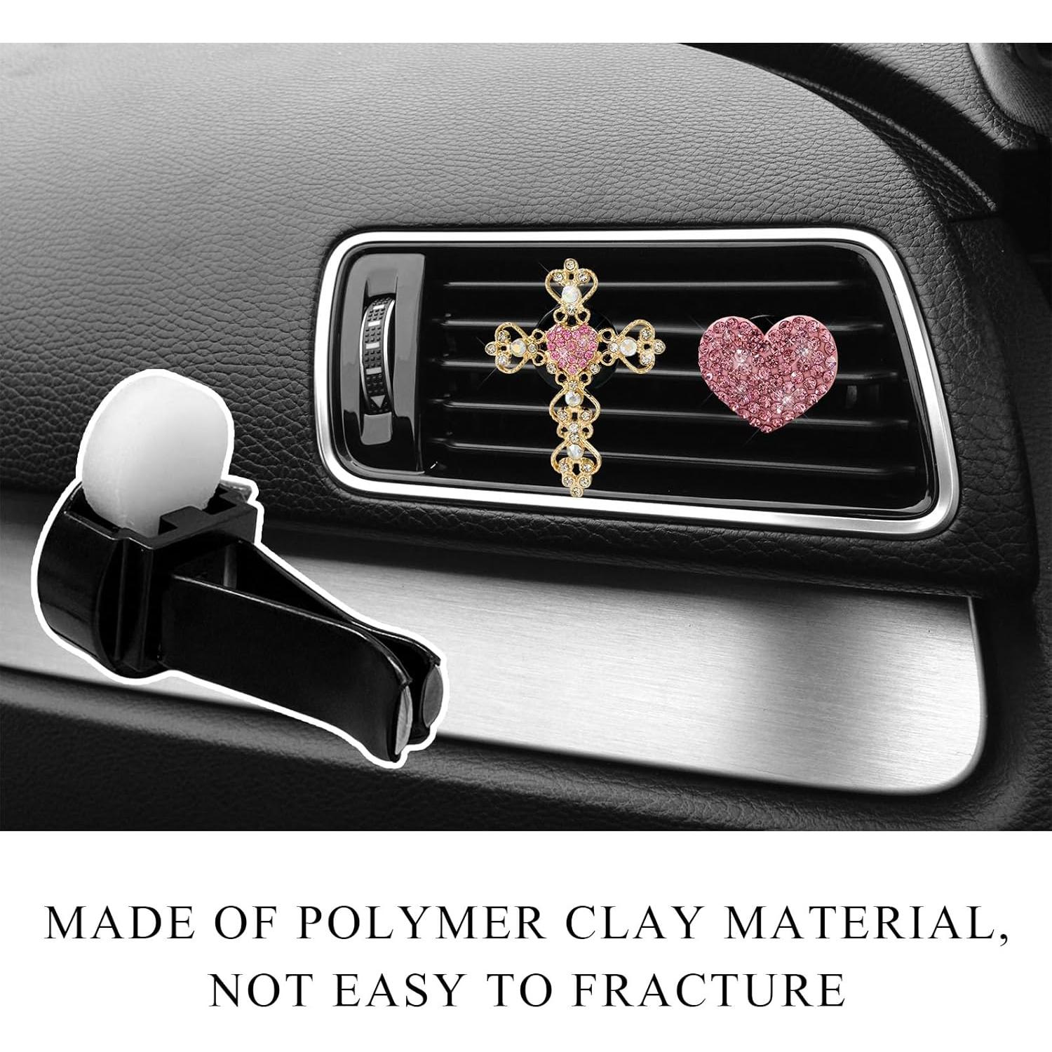 Clip de Ventilación Brillante SHMZK 2 Pcs Aromatizante Rosa