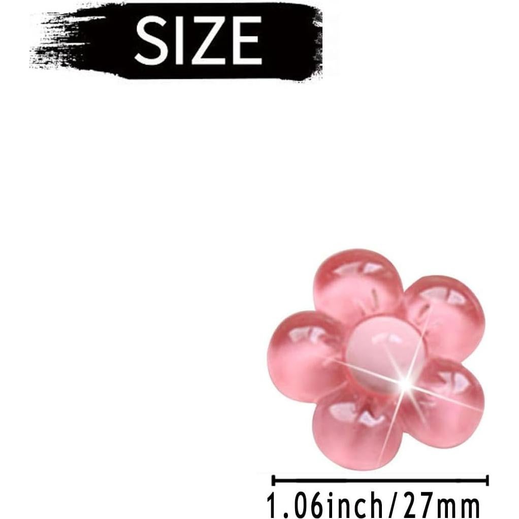 6 Accesorios de Coche Flor Pentapétala PurYupearl Multicolor