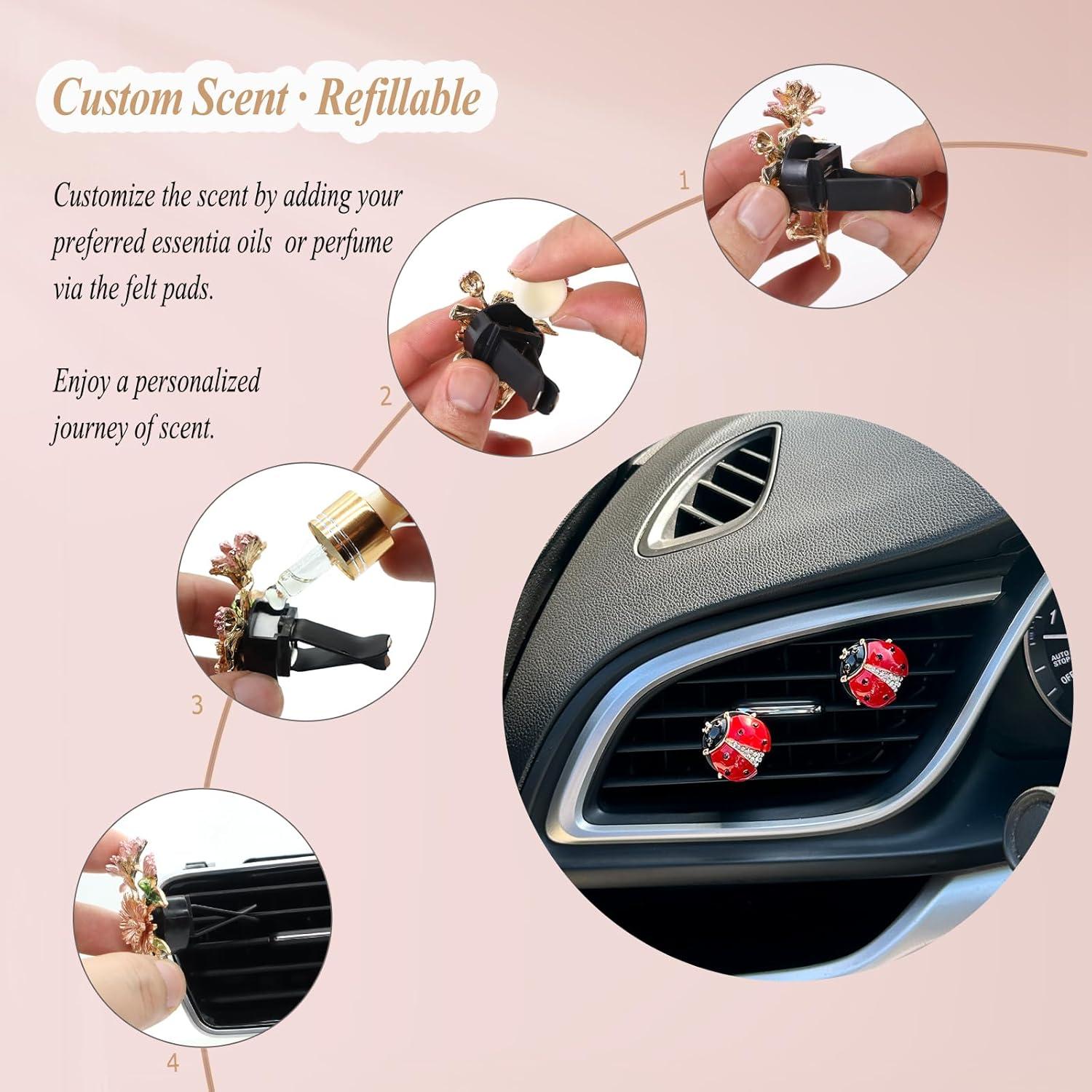 Clip de Ventilación de Coche ORIESSE Mariquita 2pcs con Aroma