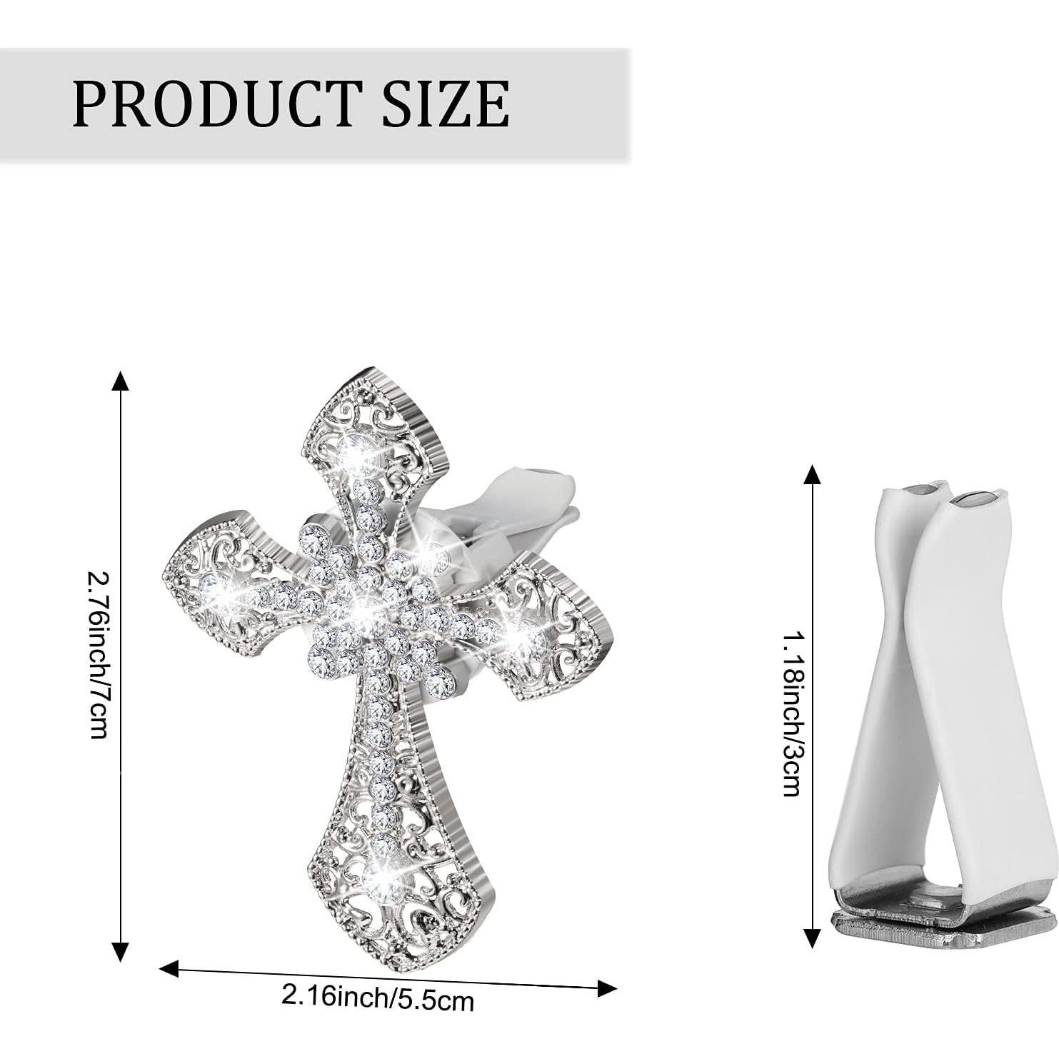 Clip de Ventilación de Aire para Auto Frienda Cruz Rhinestone