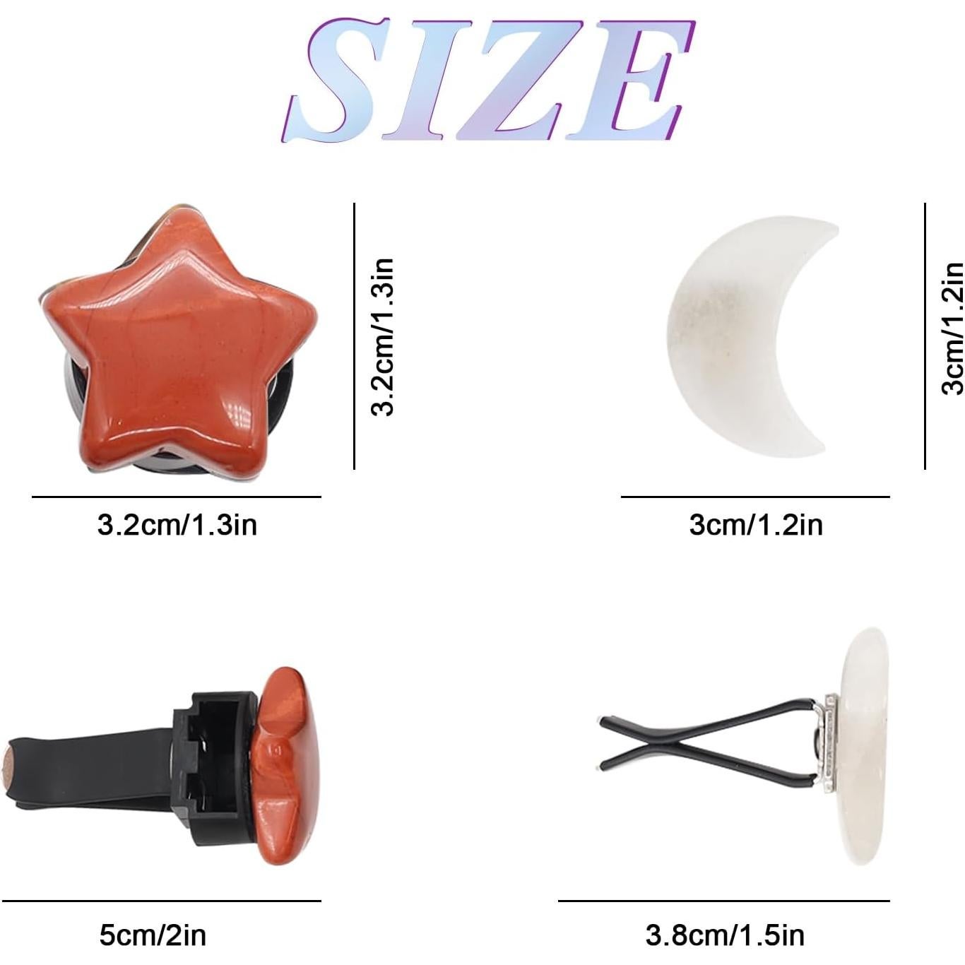 Clip de Aire de Auto ORIESSE de Piedra Natural - 5 Piezas