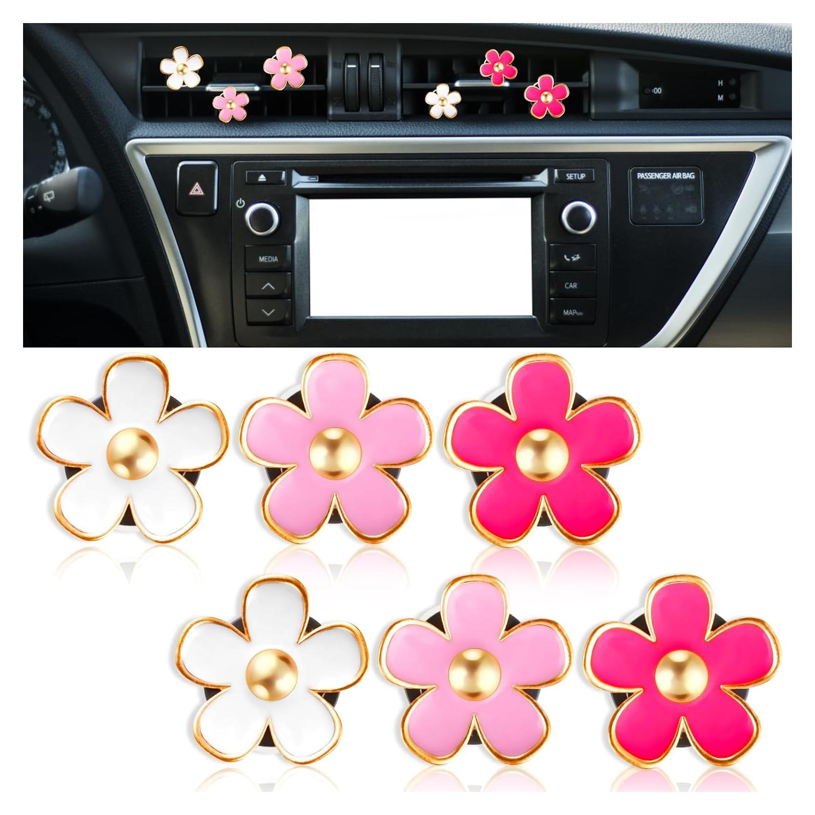 Clips Ambientadores de Aire para Coche Ouligay - 6 Pcs Flores