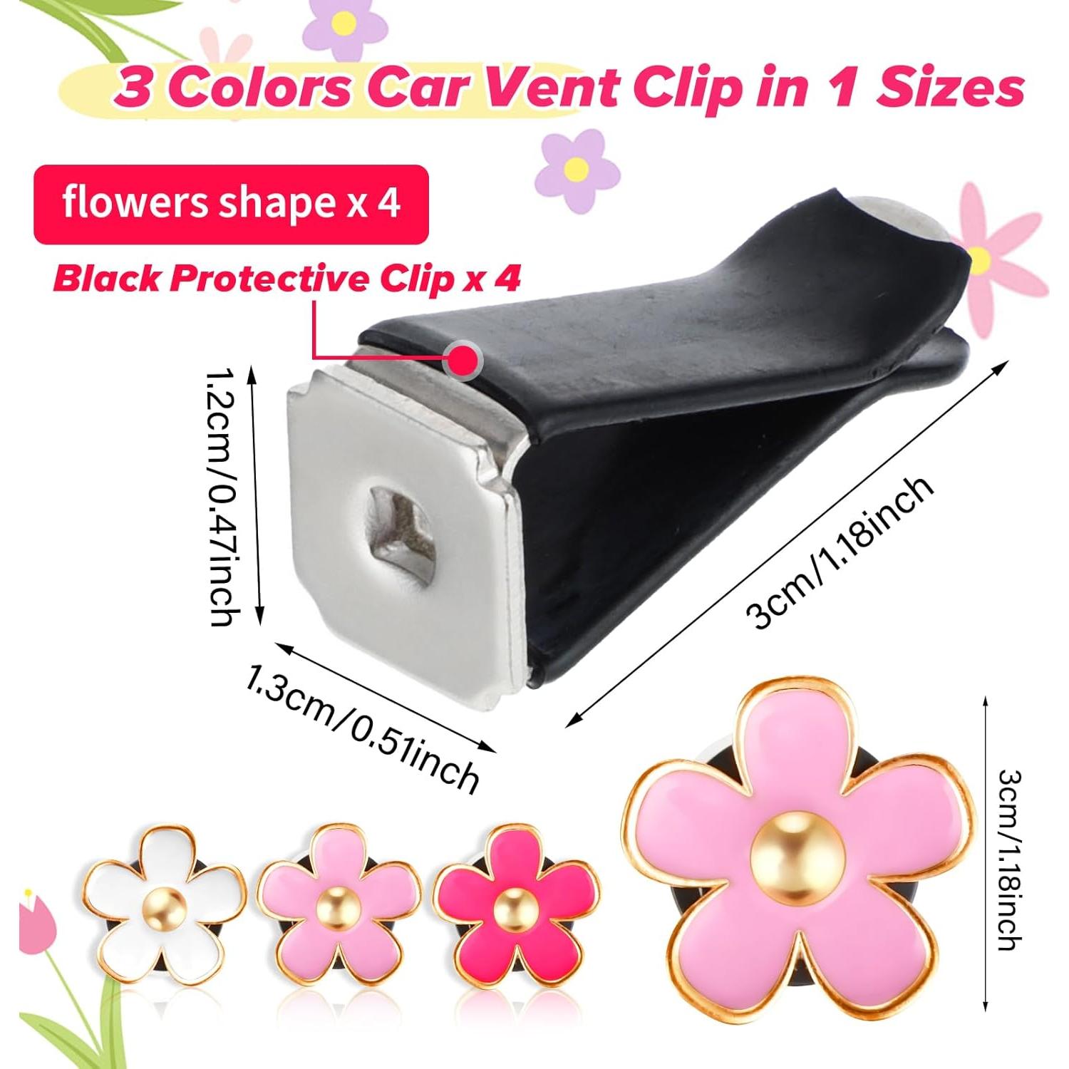 Clips Ambientadores de Aire para Coche Ouligay - 6 Pcs Flores