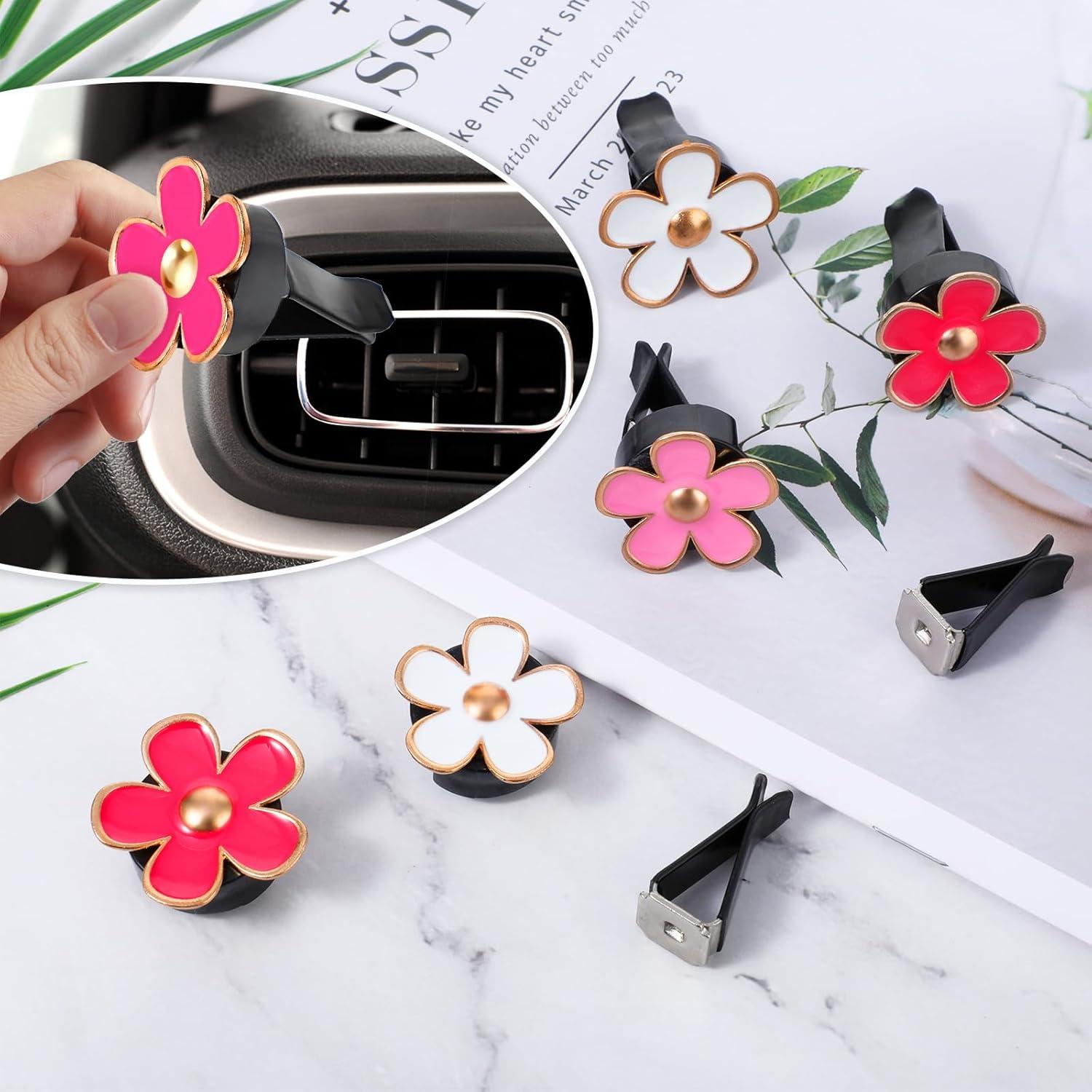 Clips Ambientadores de Aire para Coche Ouligay - 6 Pcs Flores