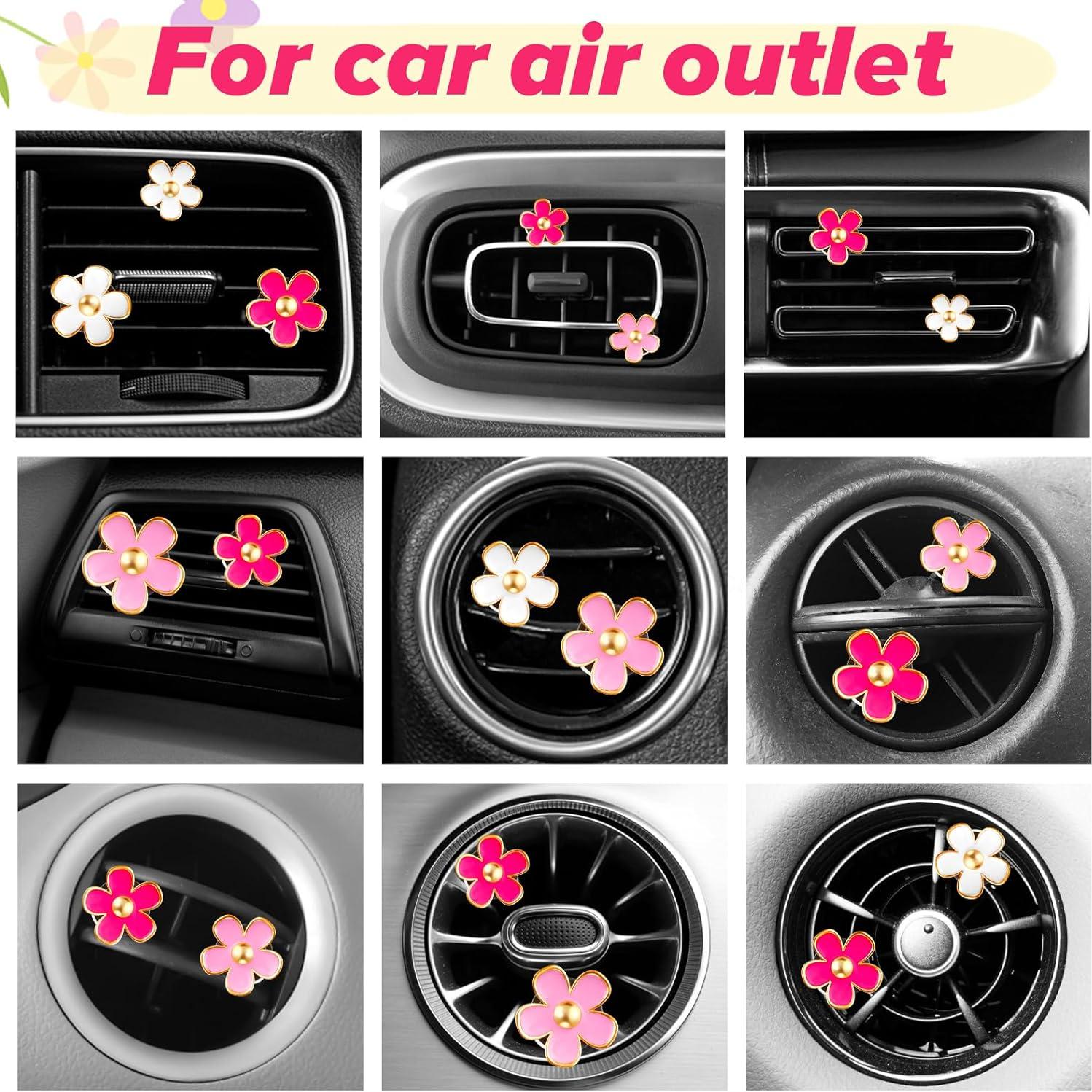 Clips Ambientadores de Aire para Coche Ouligay - 6 Pcs Flores