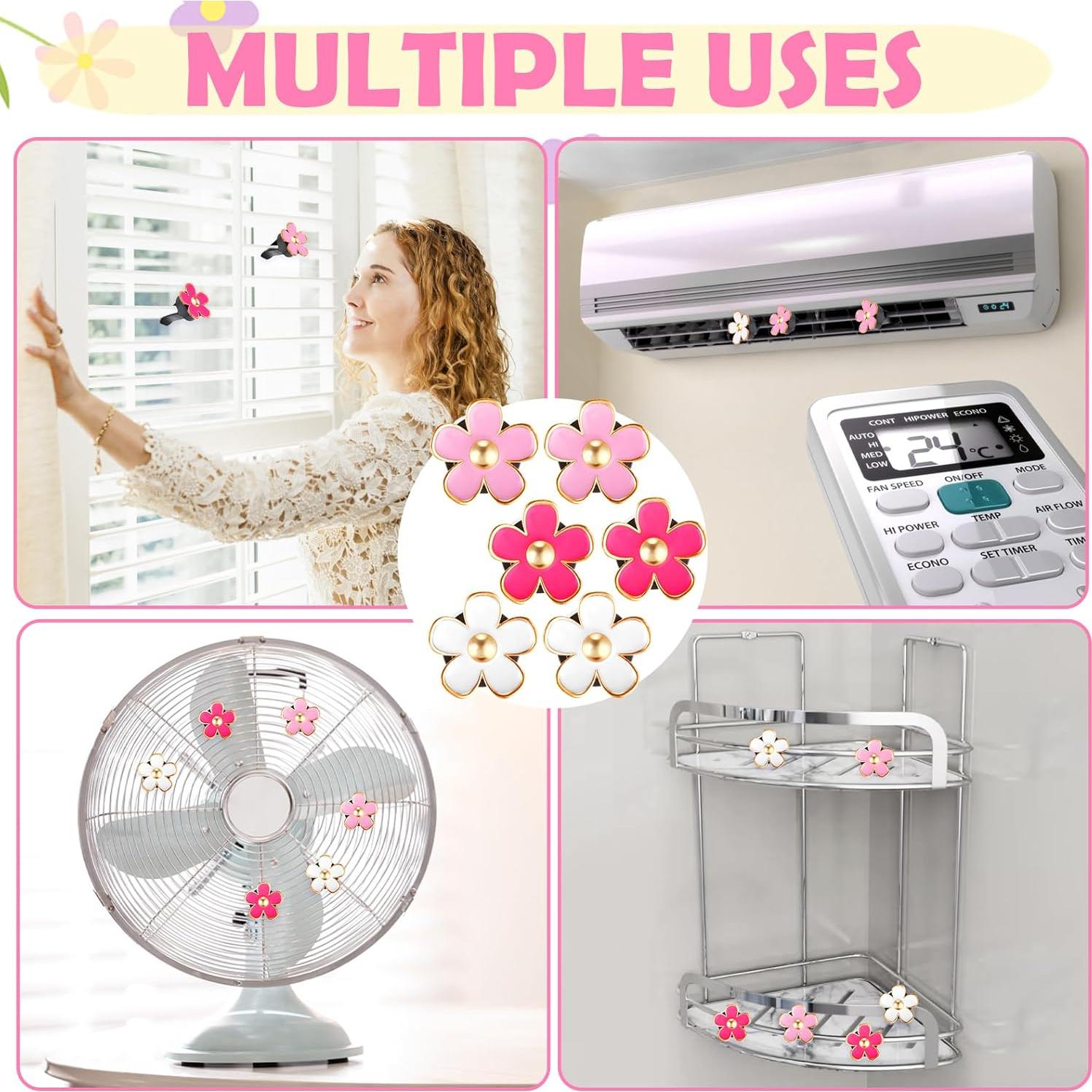 Clips Ambientadores de Aire para Coche Ouligay - 6 Pcs Flores