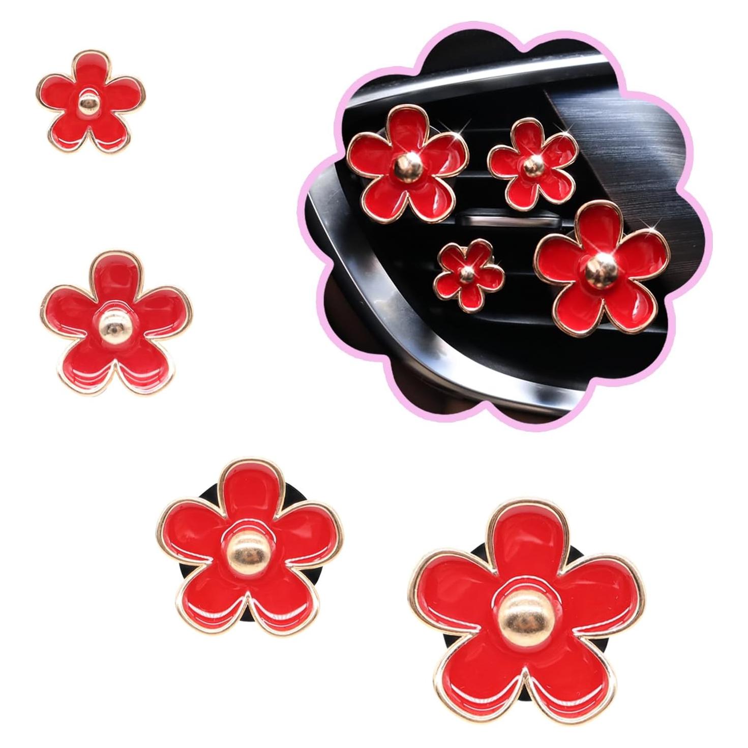 Clips de Ventilación de Flores ORIESSE Rojo Ambientador Auto