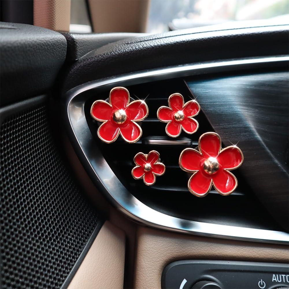 Clips de Ventilación de Flores ORIESSE Rojo Ambientador Auto