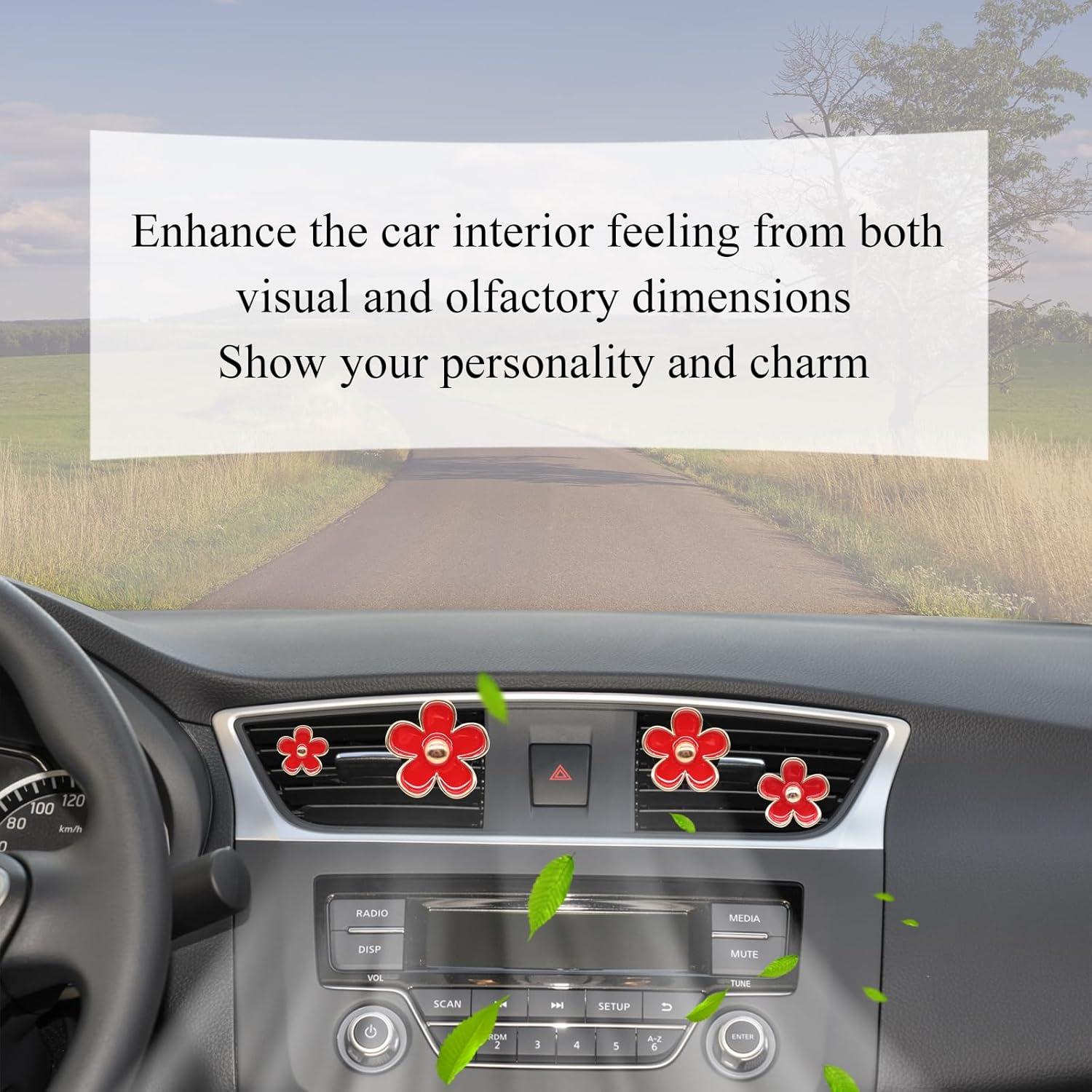 Clips de Ventilación de Flores ORIESSE Rojo Ambientador Auto