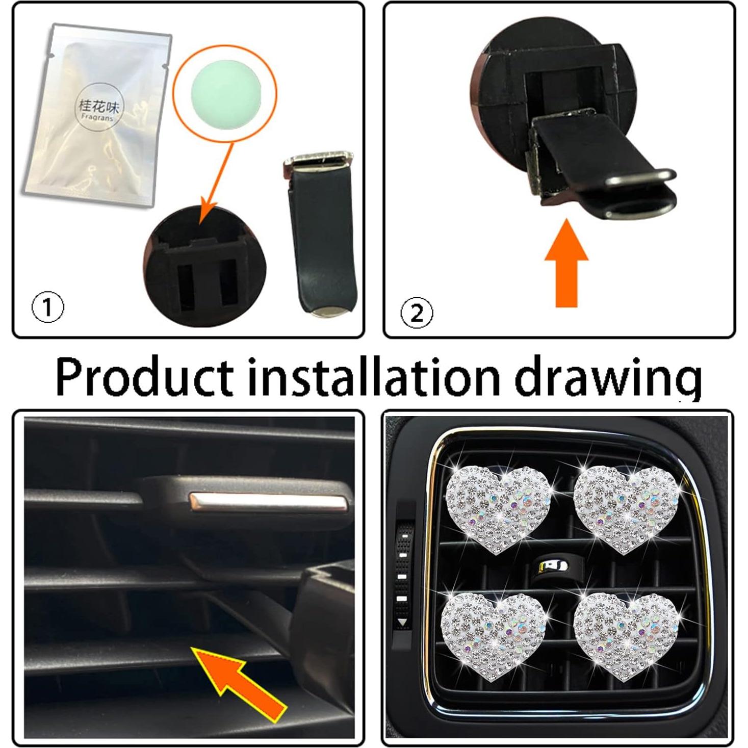 Ambientadores de Aire en Cristal Gowxs - Clips Decorativos para Auto