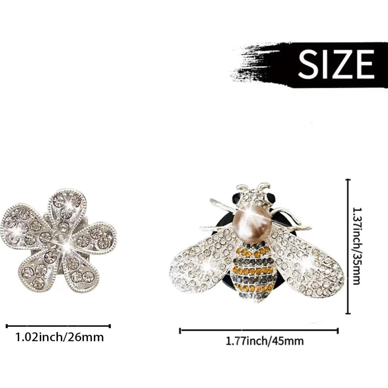 Clip de Ventilación Bling Bee con Cristales - Ambientador de Coche