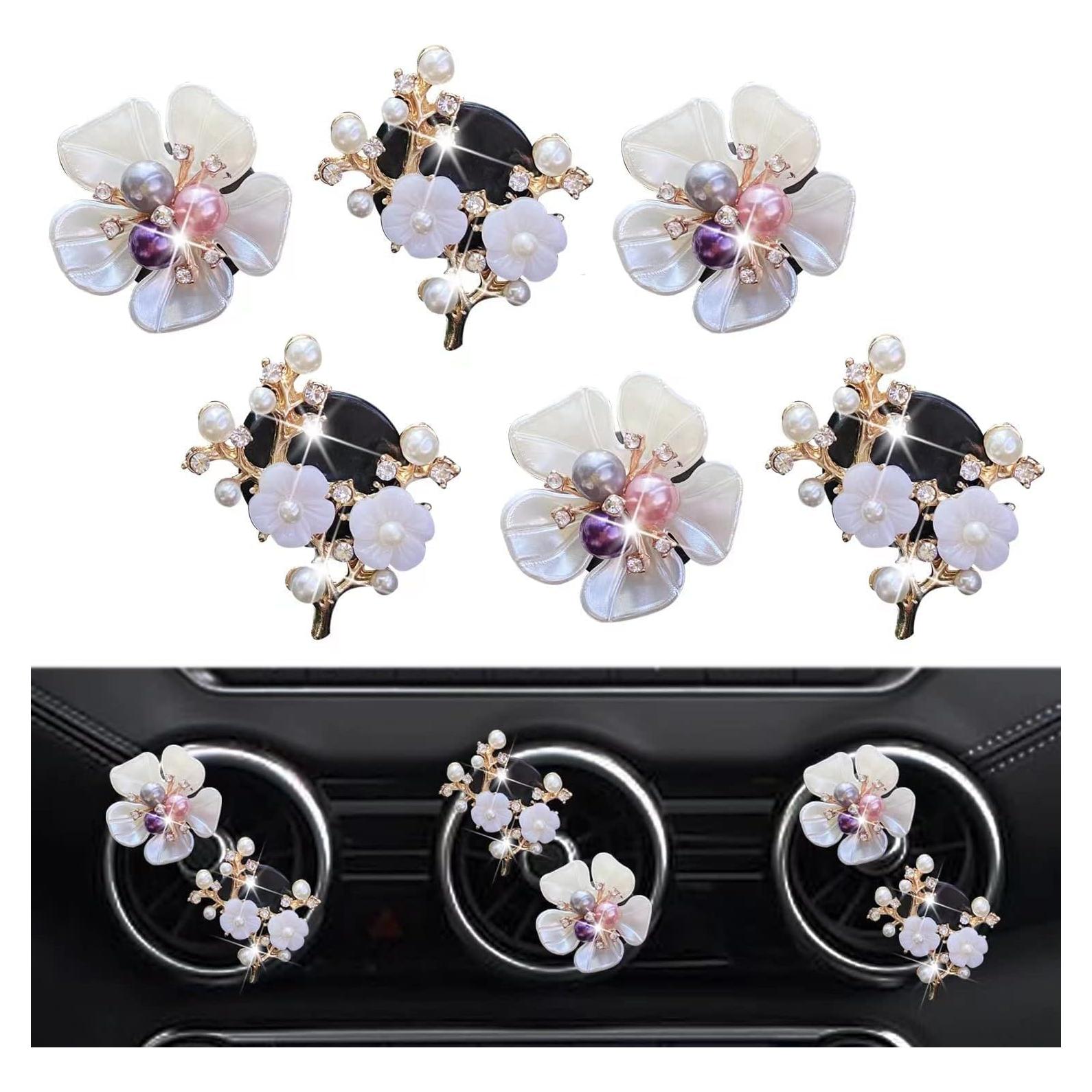 6 Clips de Ventilación de Auto Fansoftiks en Forma de Margarita