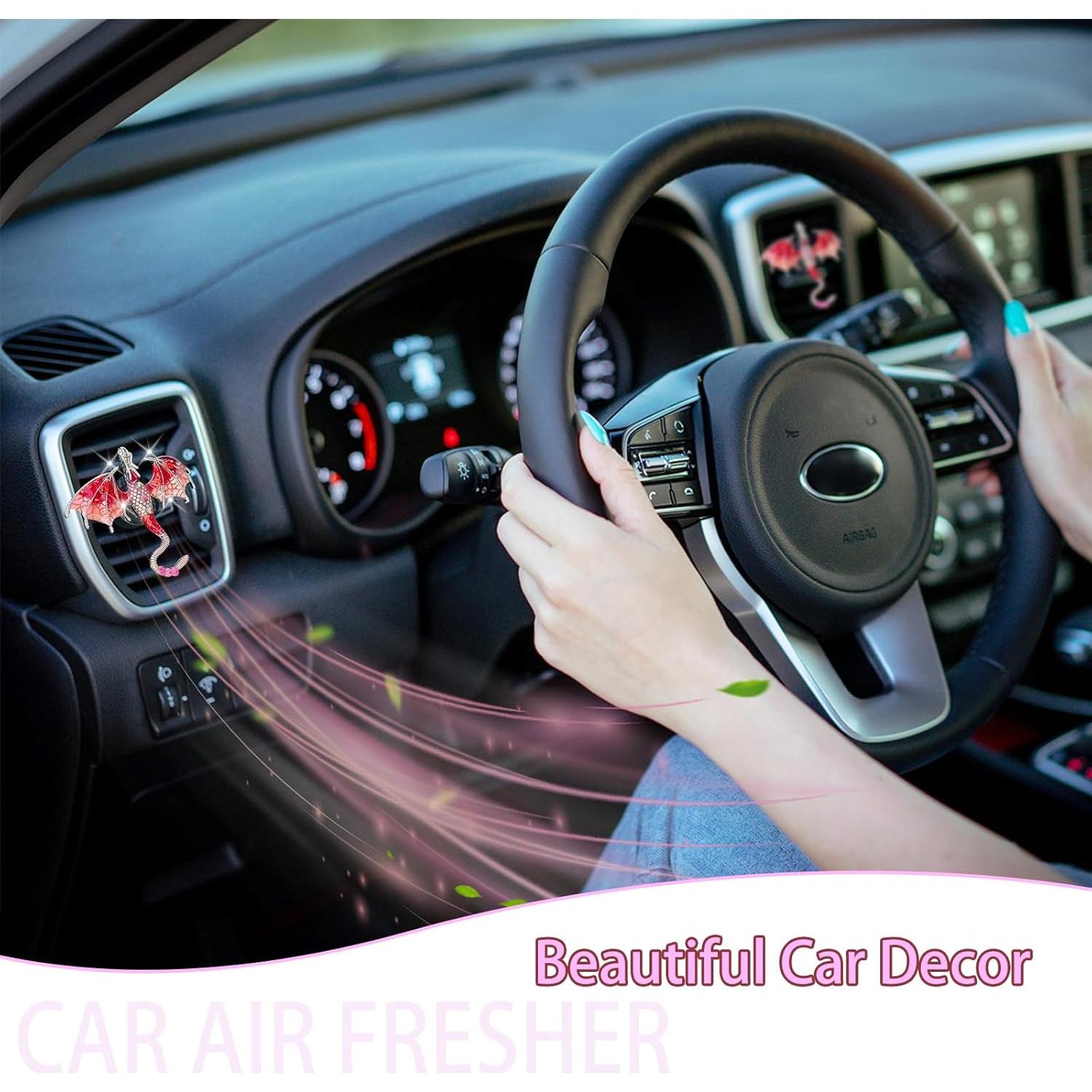 Ambientadores de Auto Dragón Wyvern 2pcs Clips Ventilación