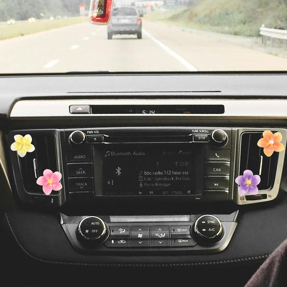 5 Clips Decorativos de Ventilación para Coche SOKPEWWM Plumeria