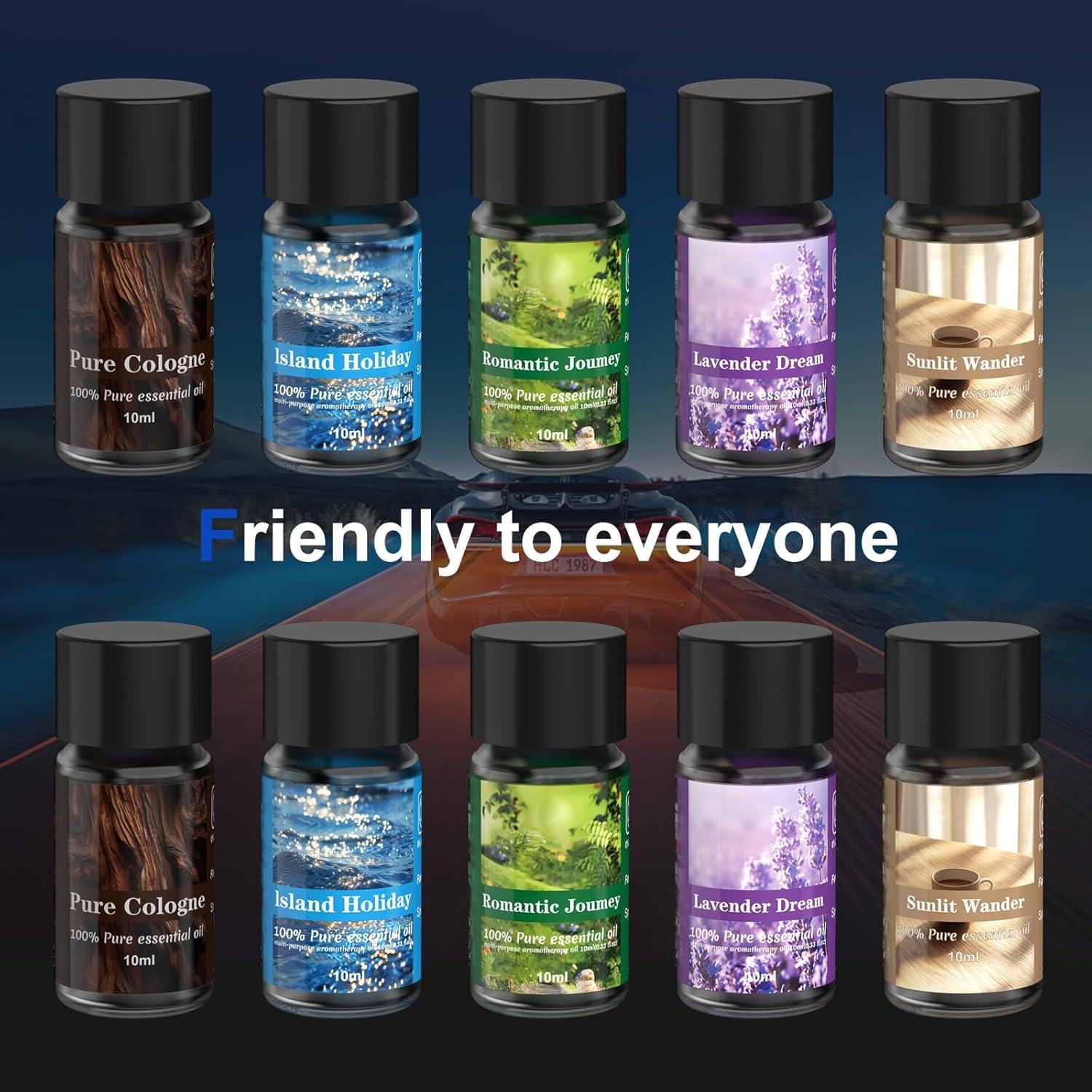 Ambientador de coche GHKIKP con 10 recargas y modos ajustables