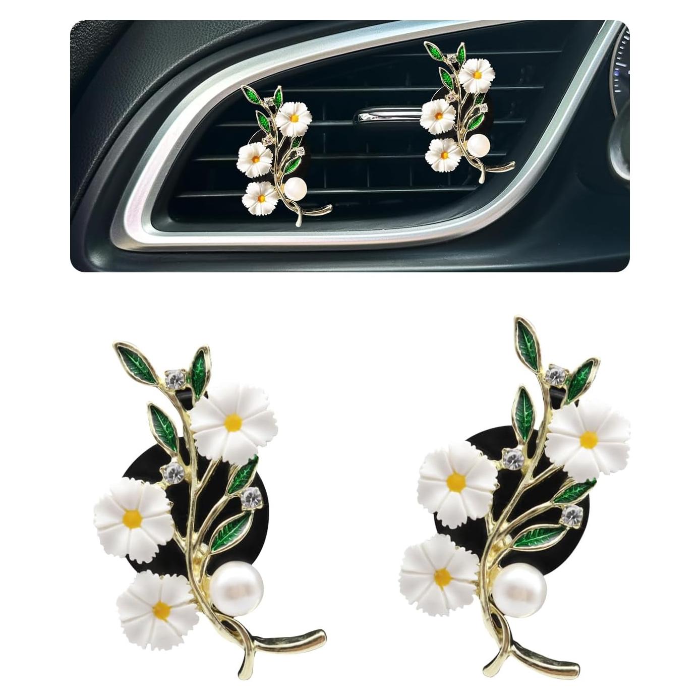 Clips de Ventilación de Coche ORIESSE con Flores 2pcs