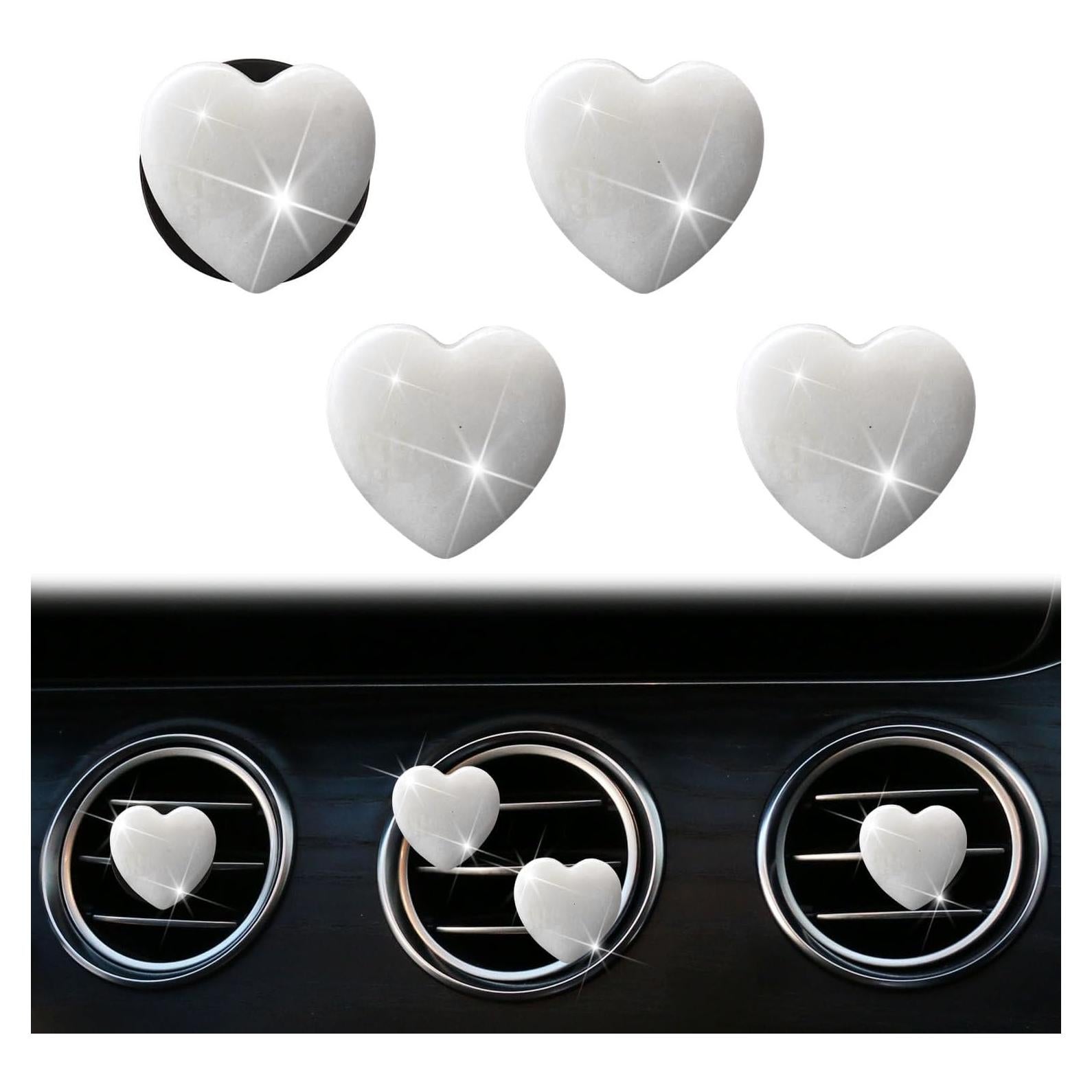 4 Clips de Ventilación en Forma de Corazón PurYupearl - Ambientadores para Auto