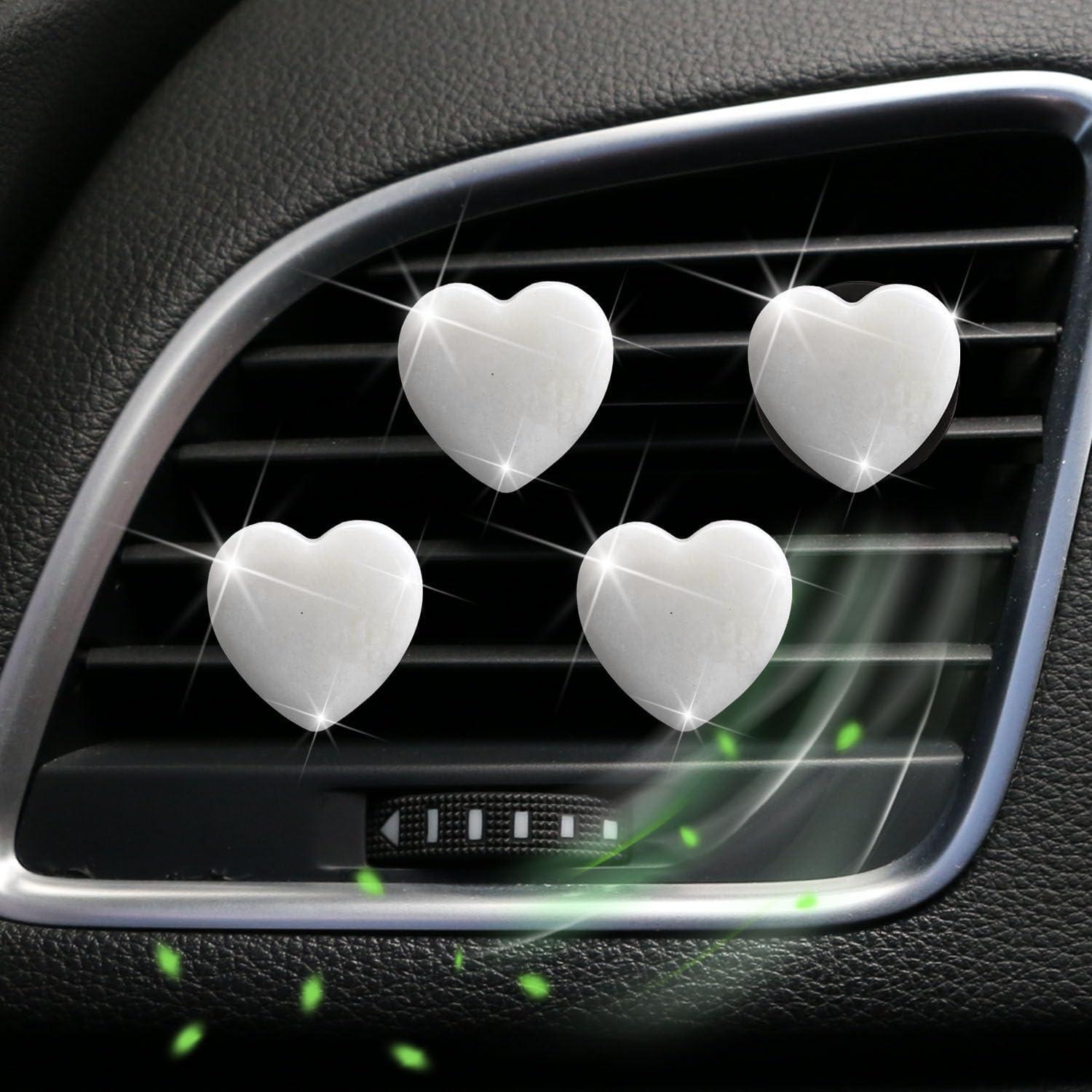 4 Clips de Ventilación en Forma de Corazón PurYupearl - Ambientadores para Auto