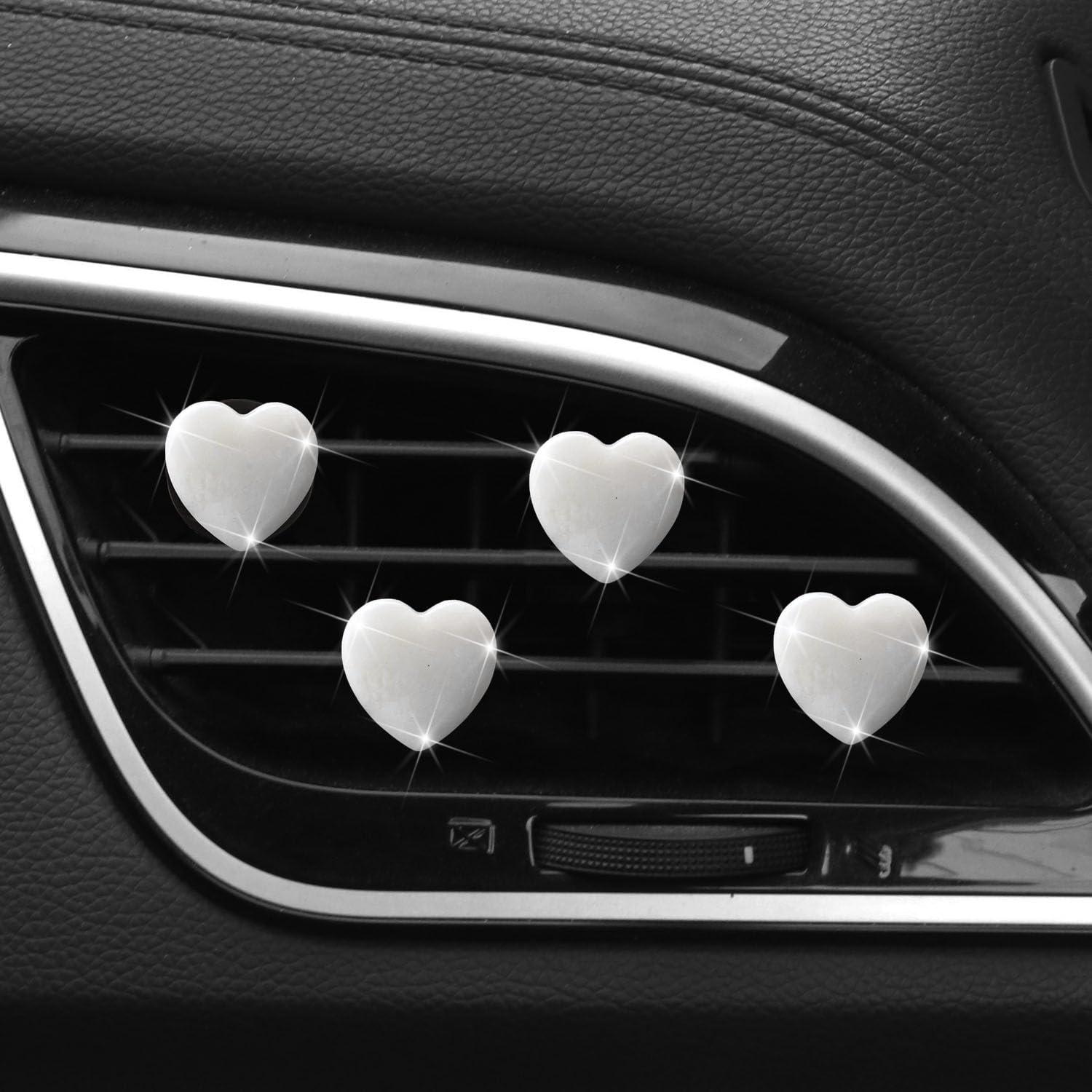 4 Clips de Ventilación en Forma de Corazón PurYupearl - Ambientadores para Auto