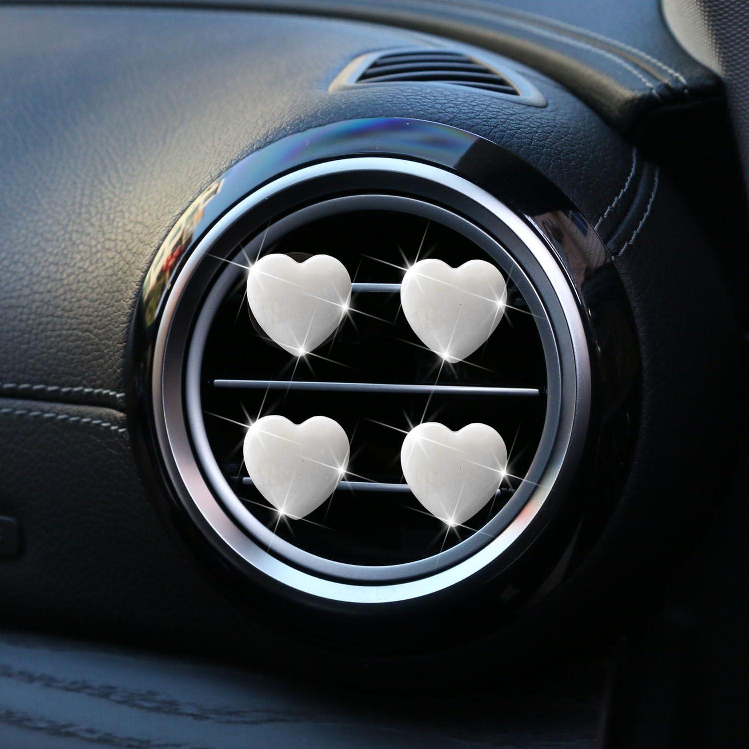 4 Clips de Ventilación en Forma de Corazón PurYupearl - Ambientadores para Auto