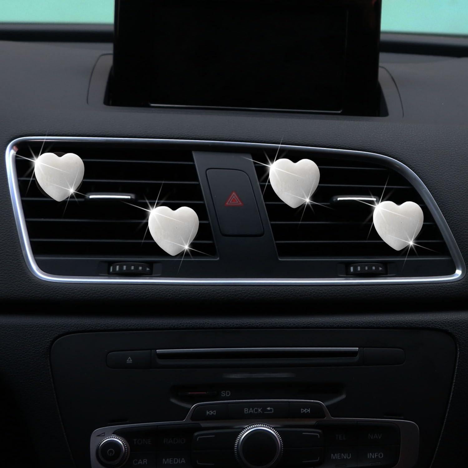4 Clips de Ventilación en Forma de Corazón PurYupearl - Ambientadores para Auto