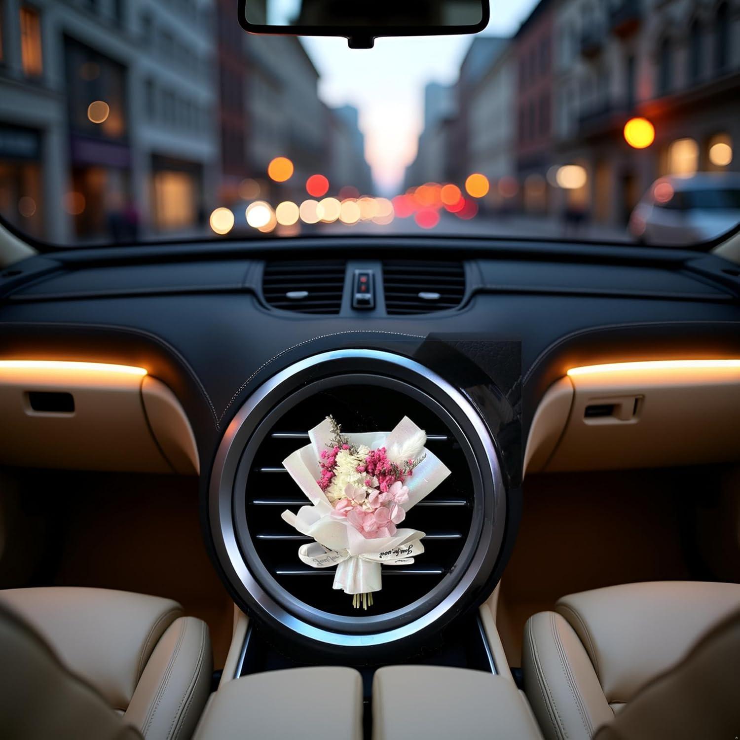 Ramo de Flores Secas Mini Galepromot para Ventilación de Coche