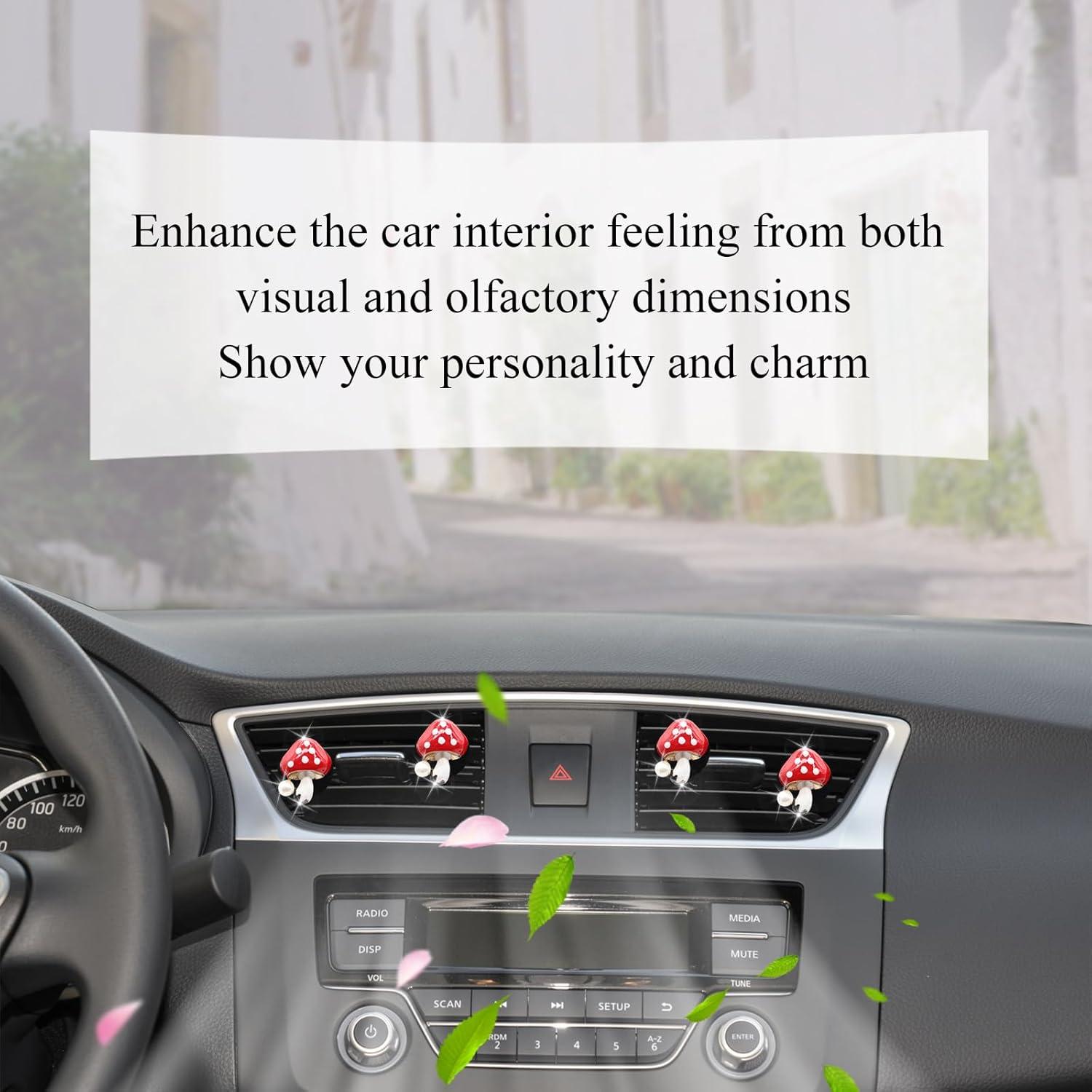 Clips Difusores de Aire para Auto ORIESSE Hongo 4pcs Aroma Floral