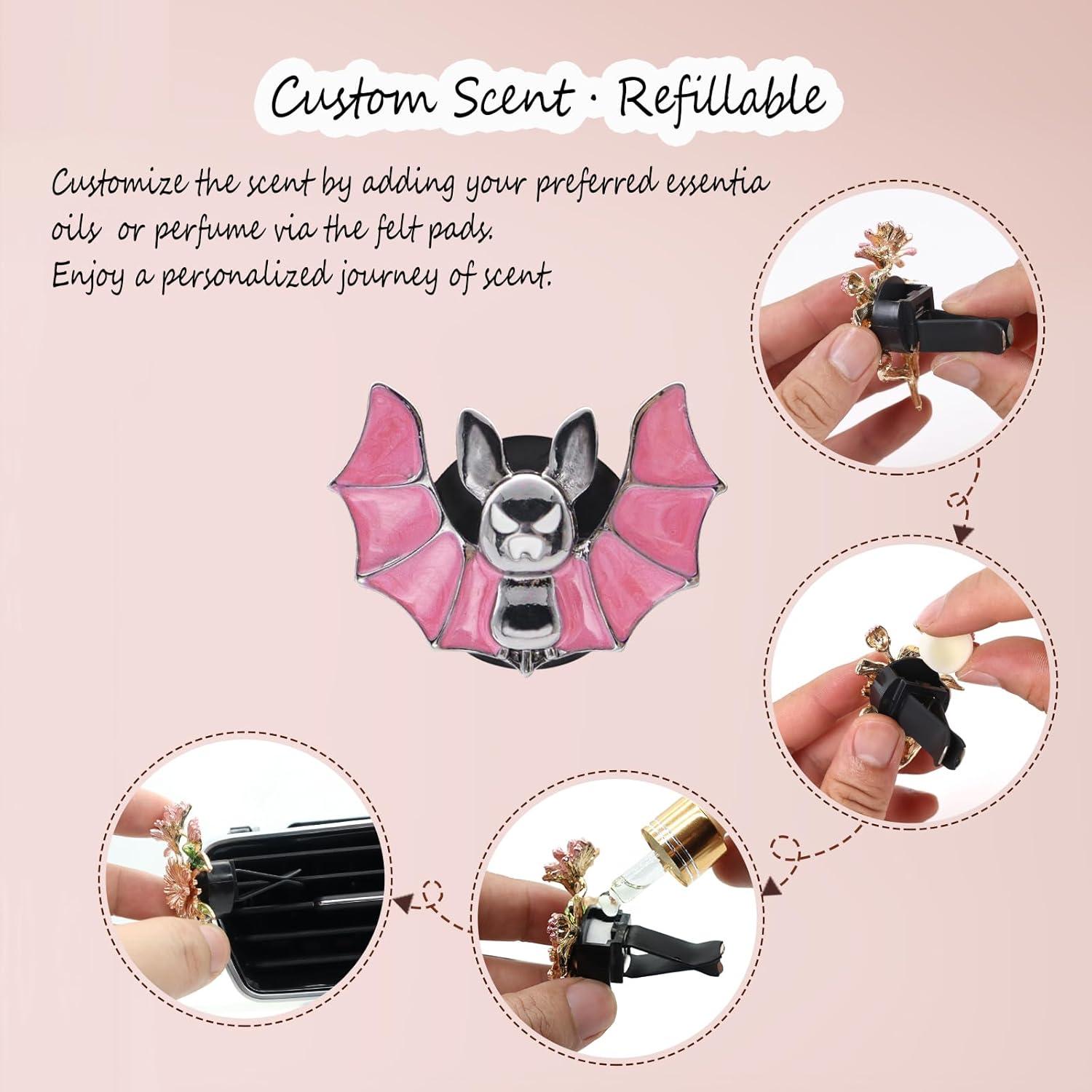 Clip de Ventilación de Murciélago ORIESSE 2pcs Ambientador Auto