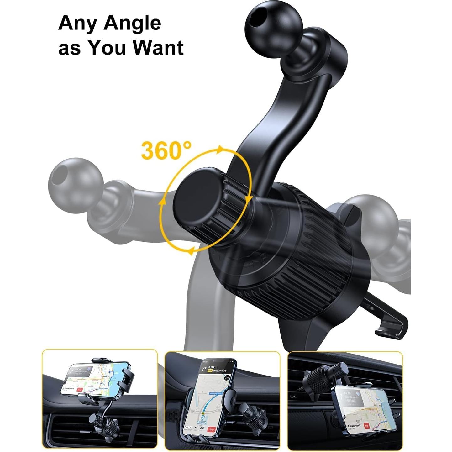 Soporte para Teléfono en Auto Rorhxia Ajustable Negro