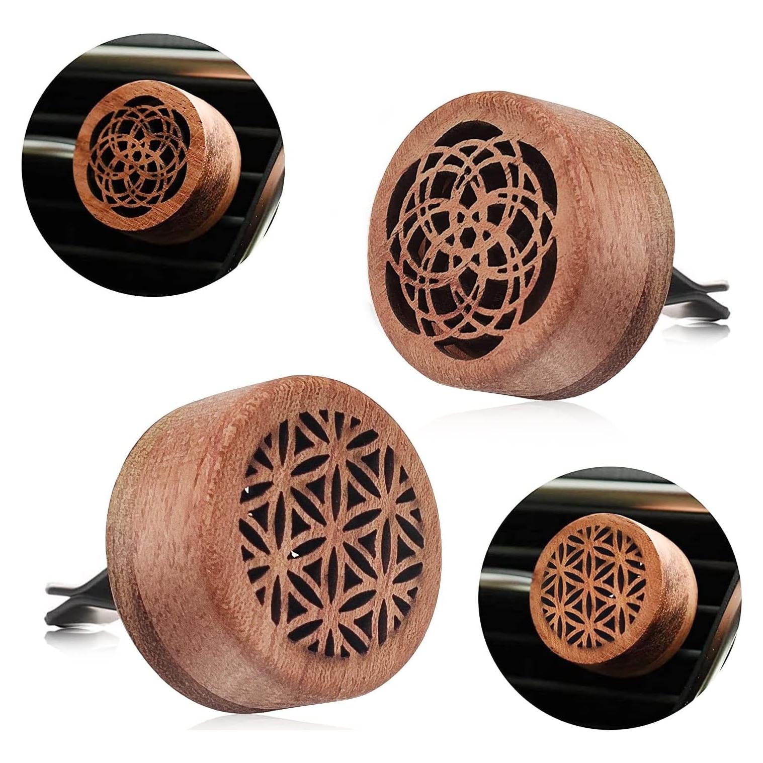 Difusor de Aromaterapia para Auto CANIPHA 2 Piezas Madera