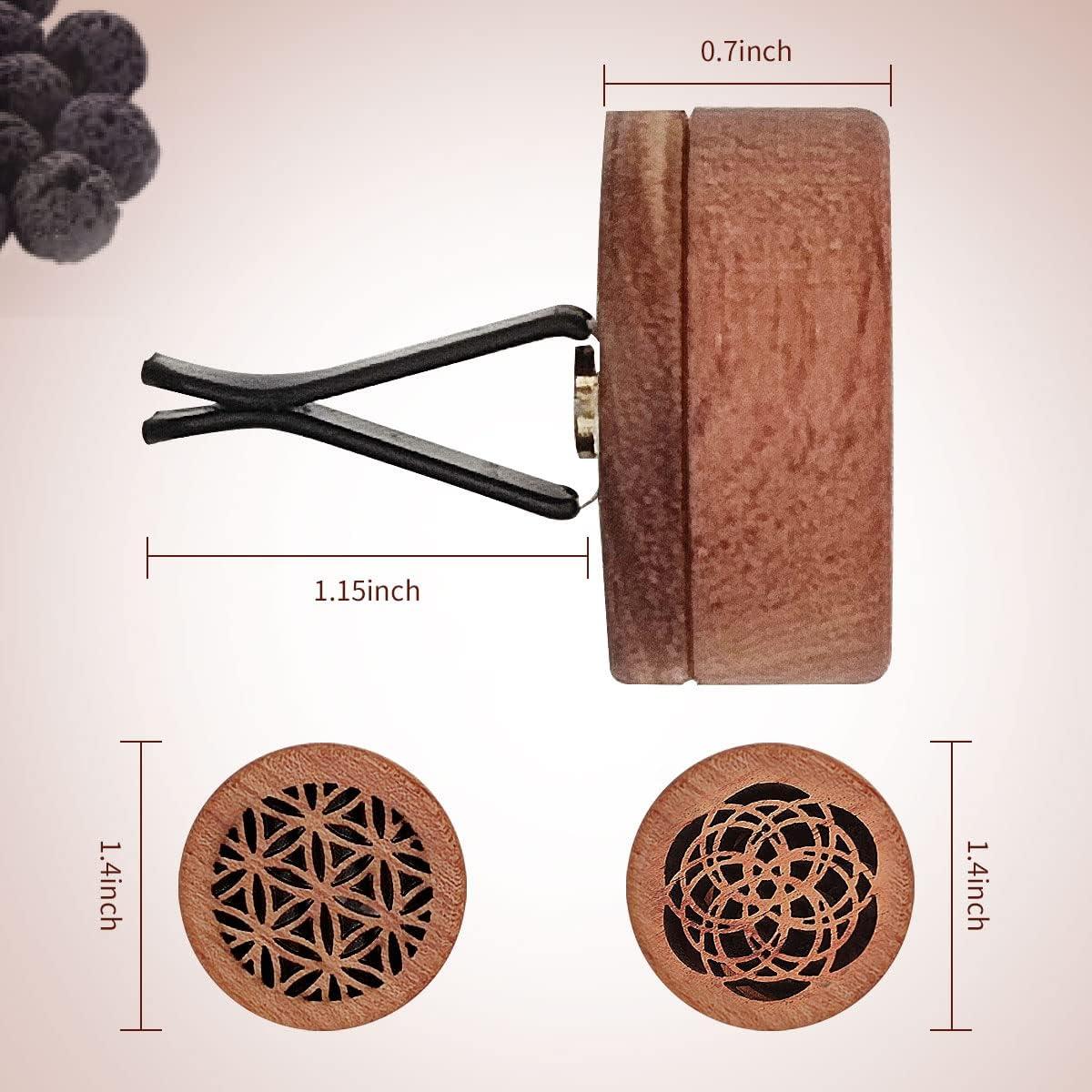 Difusor de Aromaterapia para Auto CANIPHA 2 Piezas Madera