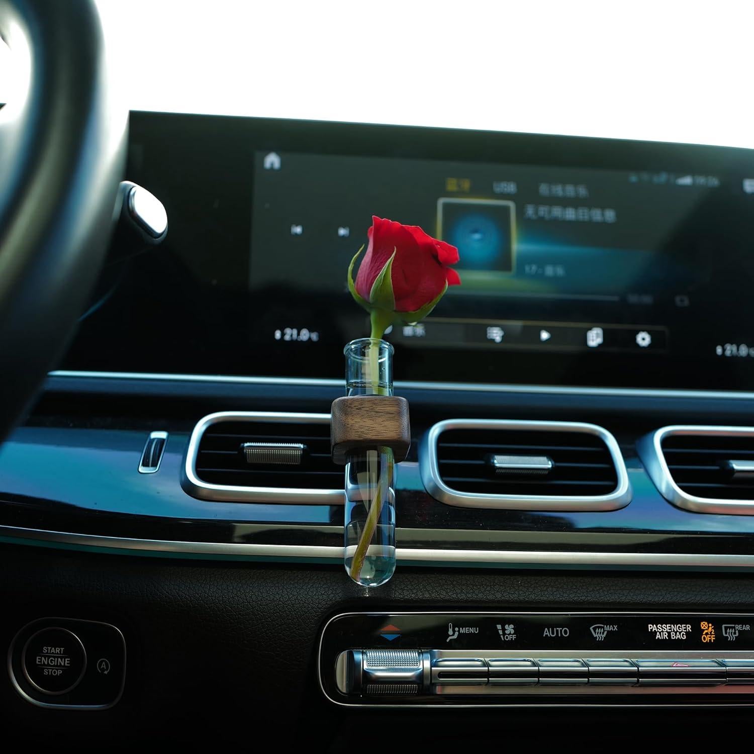 Jarrón de Flores para Auto LVBRT Modelo A de Vidrio 10cm