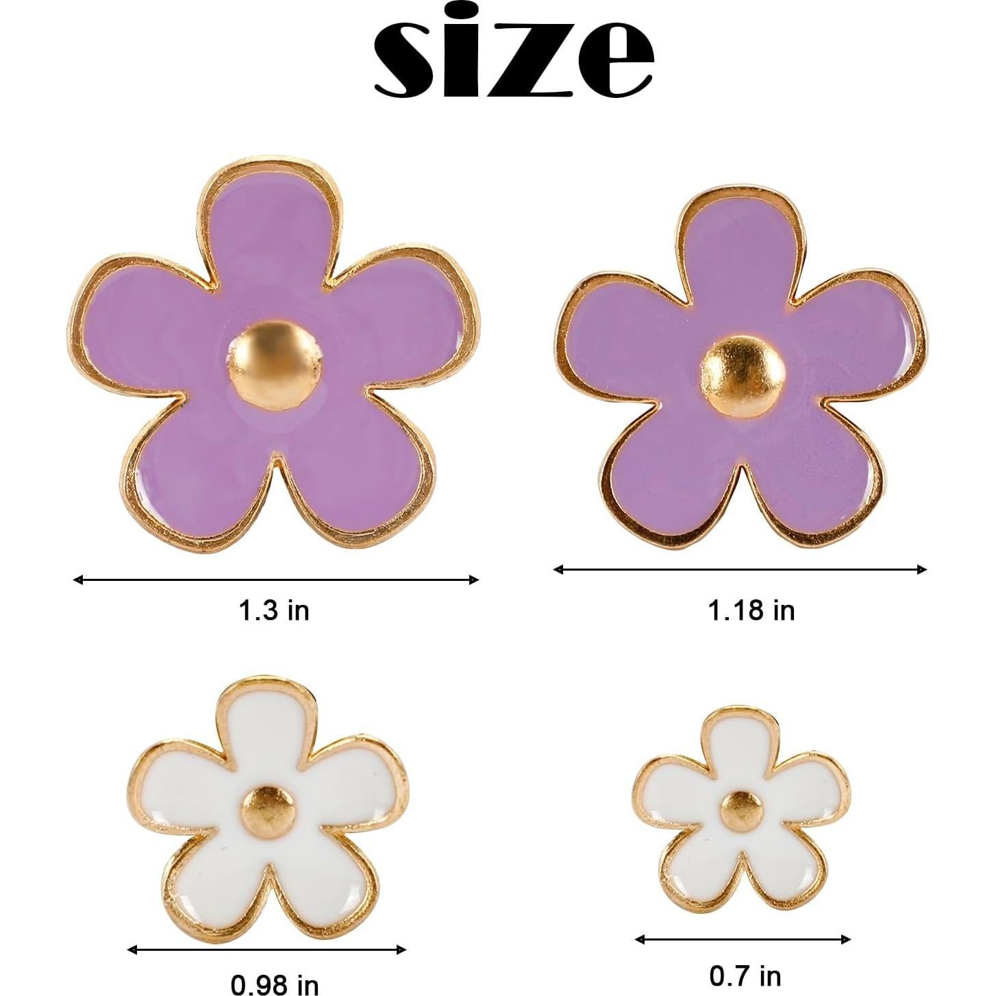 8 Clips Decorativos de Flor Margarita para Ventilación de Auto