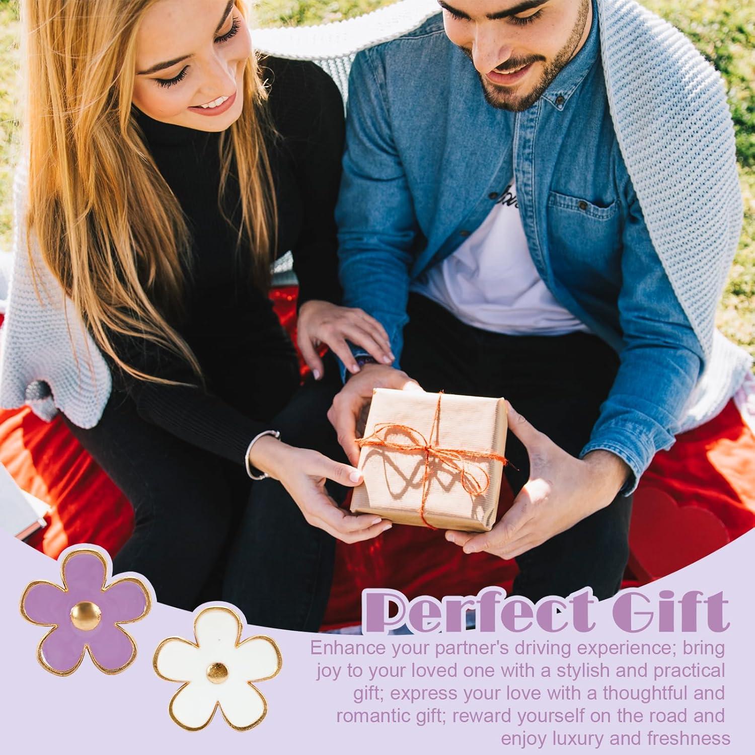 8 Clips Decorativos de Flor Margarita para Ventilación de Auto