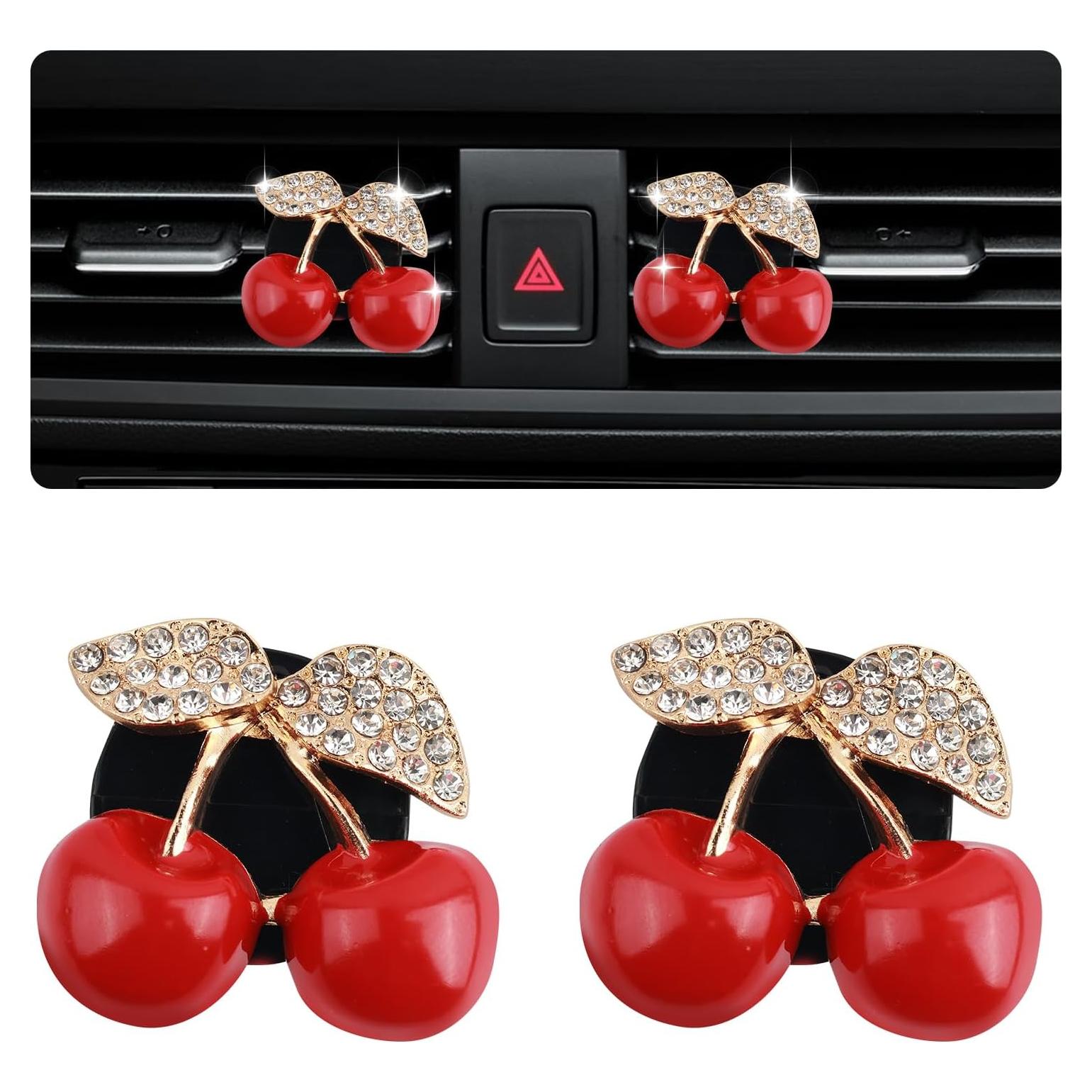 Clips de Ventilación de Coche YGDMD en Forma de Cereza - 2 Piezas