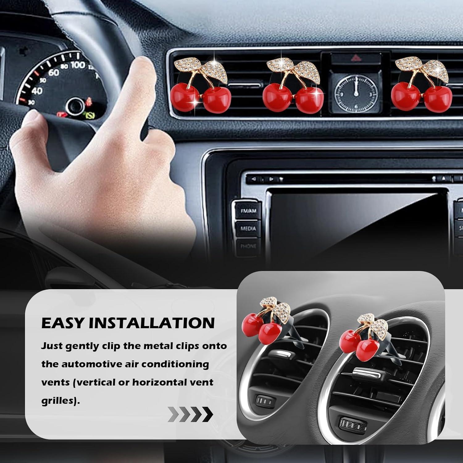 Clips de Ventilación de Coche YGDMD en Forma de Cereza - 2 Piezas